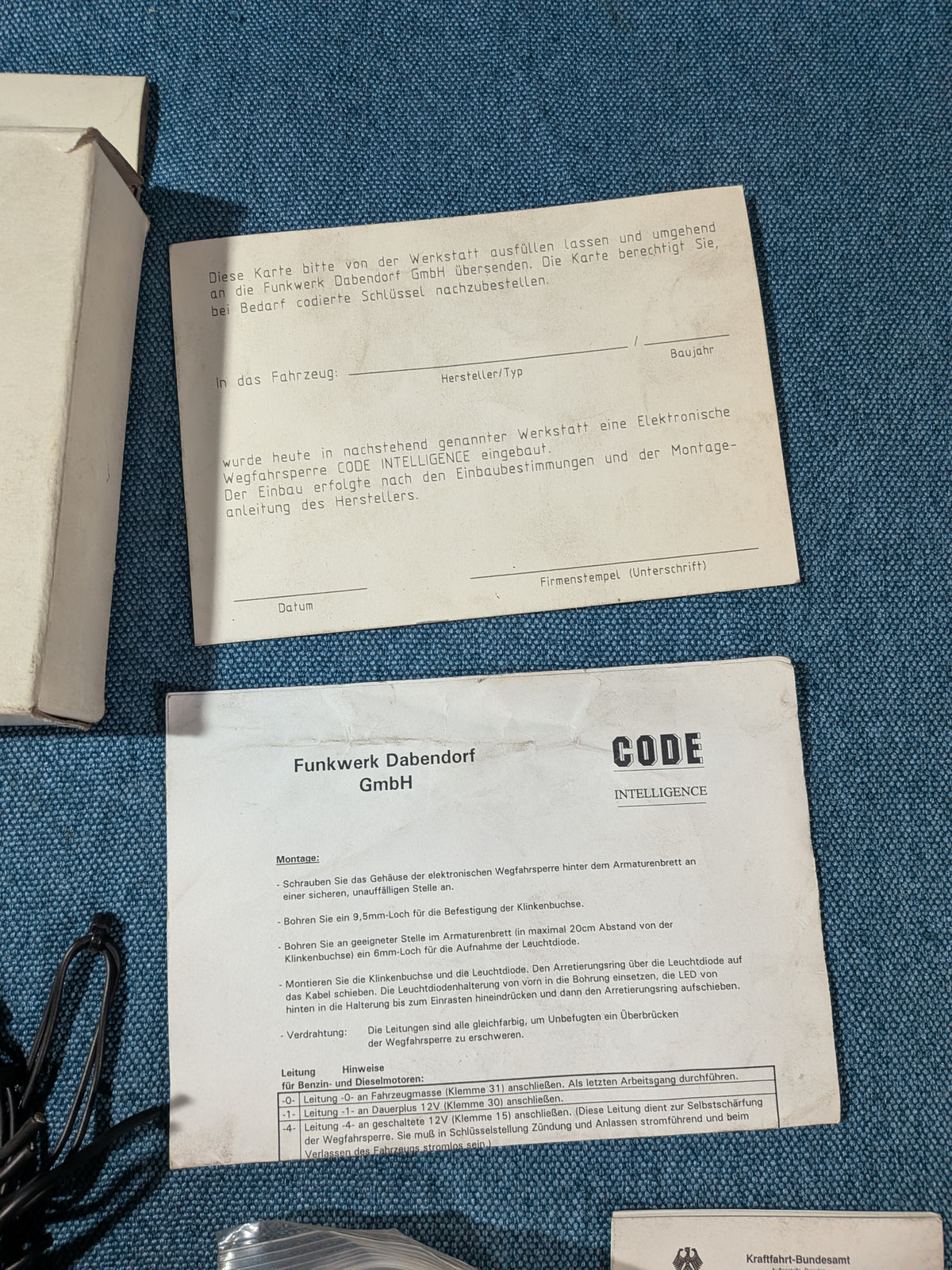 CODE intelligente Elektronische Wegfahrsperre Funkwerk Dabendorf 770210013 NOS/Neu F4