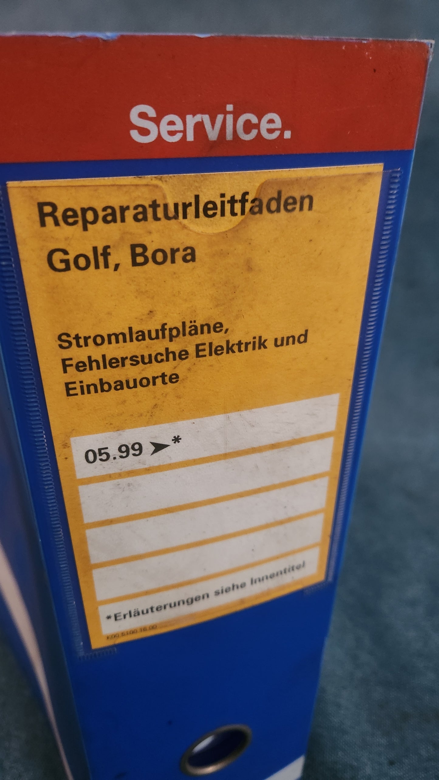 Golf 4/Bora Stromlaufpläne Reparaturleitfaden Werkstattbuch Z1