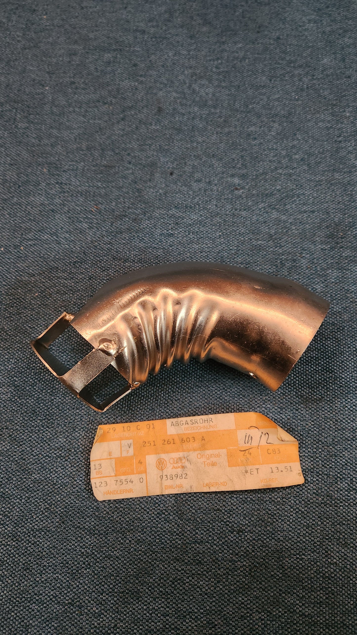 Abgasrohr für Standheizung VW T3/LT1 251261603A Nos H6