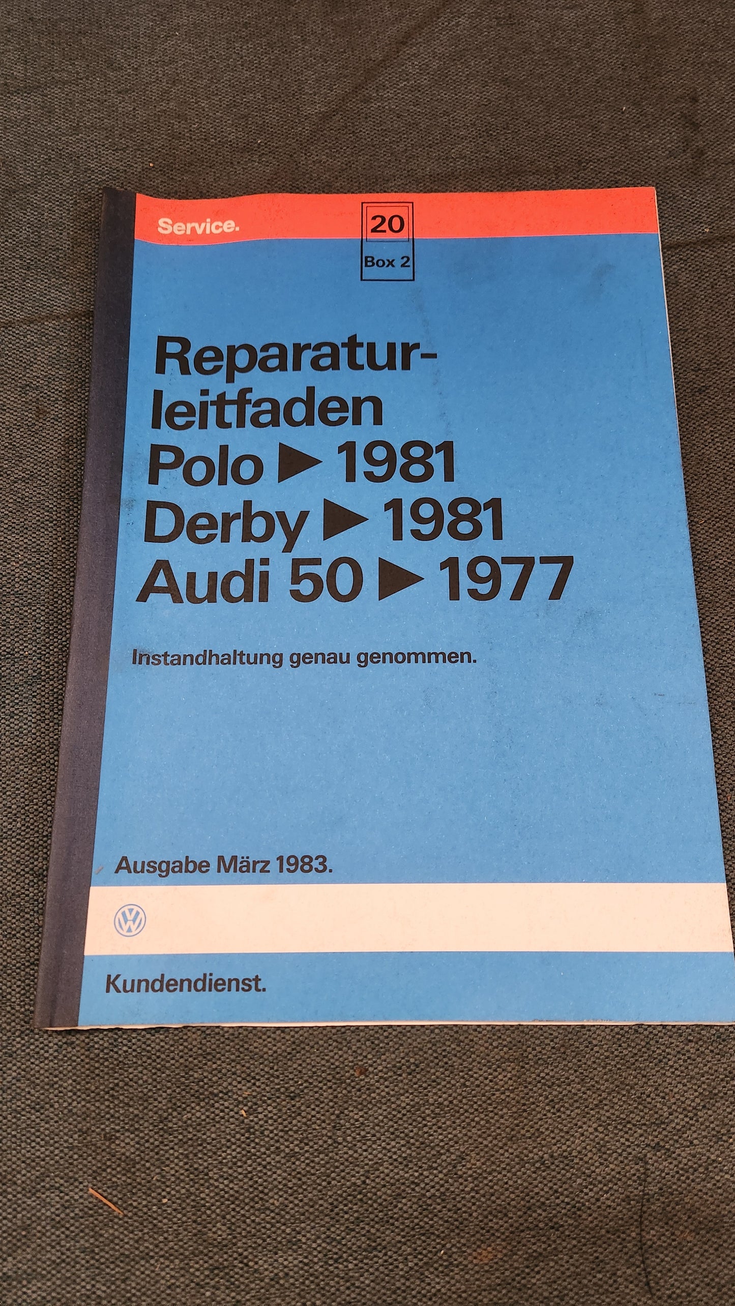 Polo 1/86C Derby Audi 50 Instandhaltung genau genommen Reparatirleitfaden Werkstattbuch Nr.20 Seltenheit