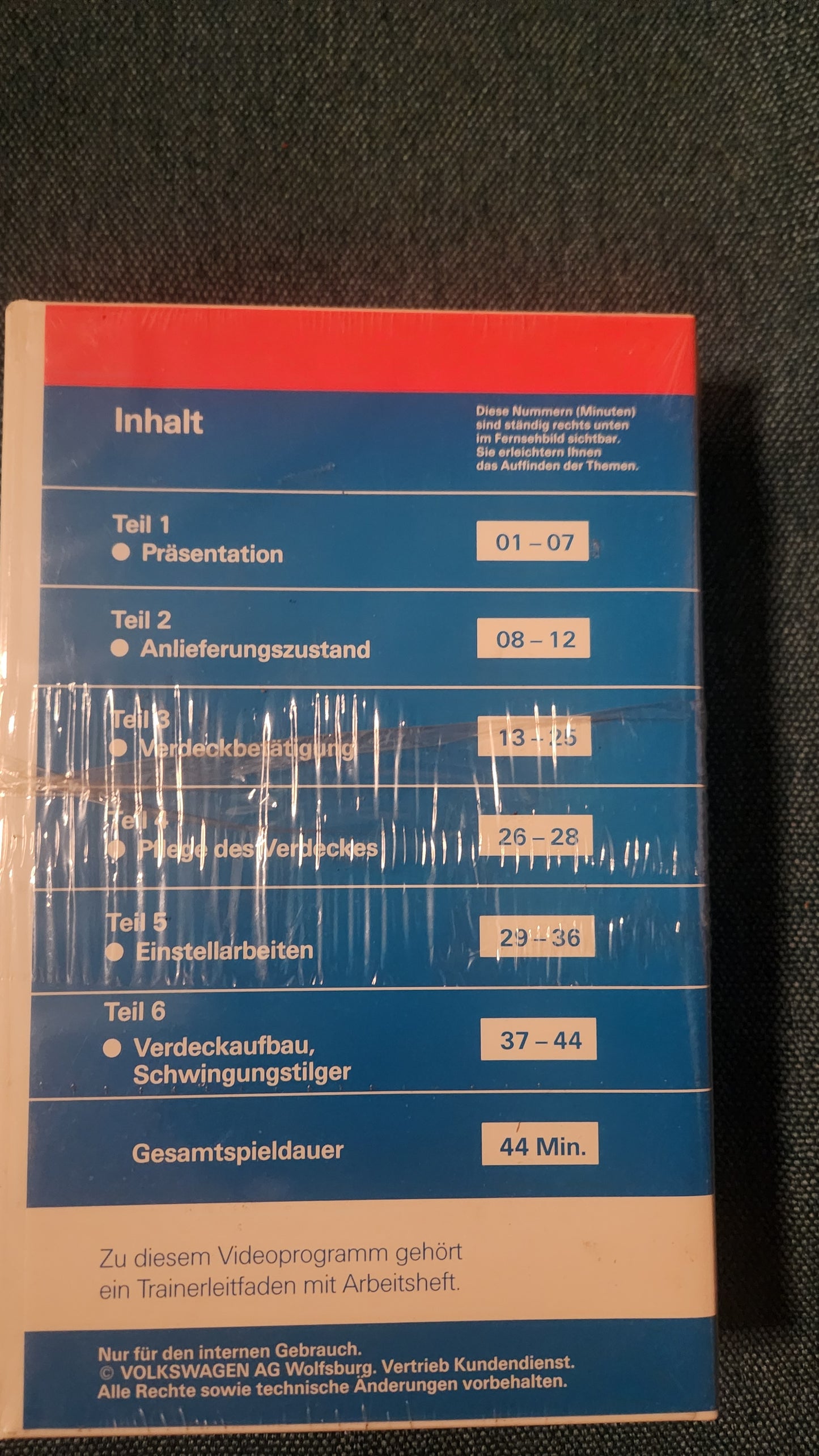 Golf 3 Cabriolet Reparaturleitfaden Werkstattvhs OVP VHS