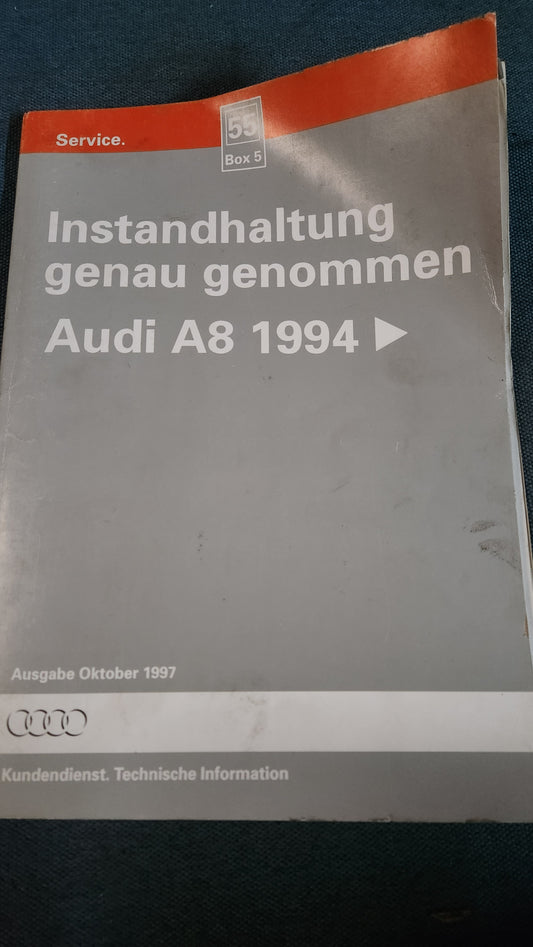 Audi A8 D2 Instandhaltung genau genommen Reparaturleitfaden Werkstattbuch