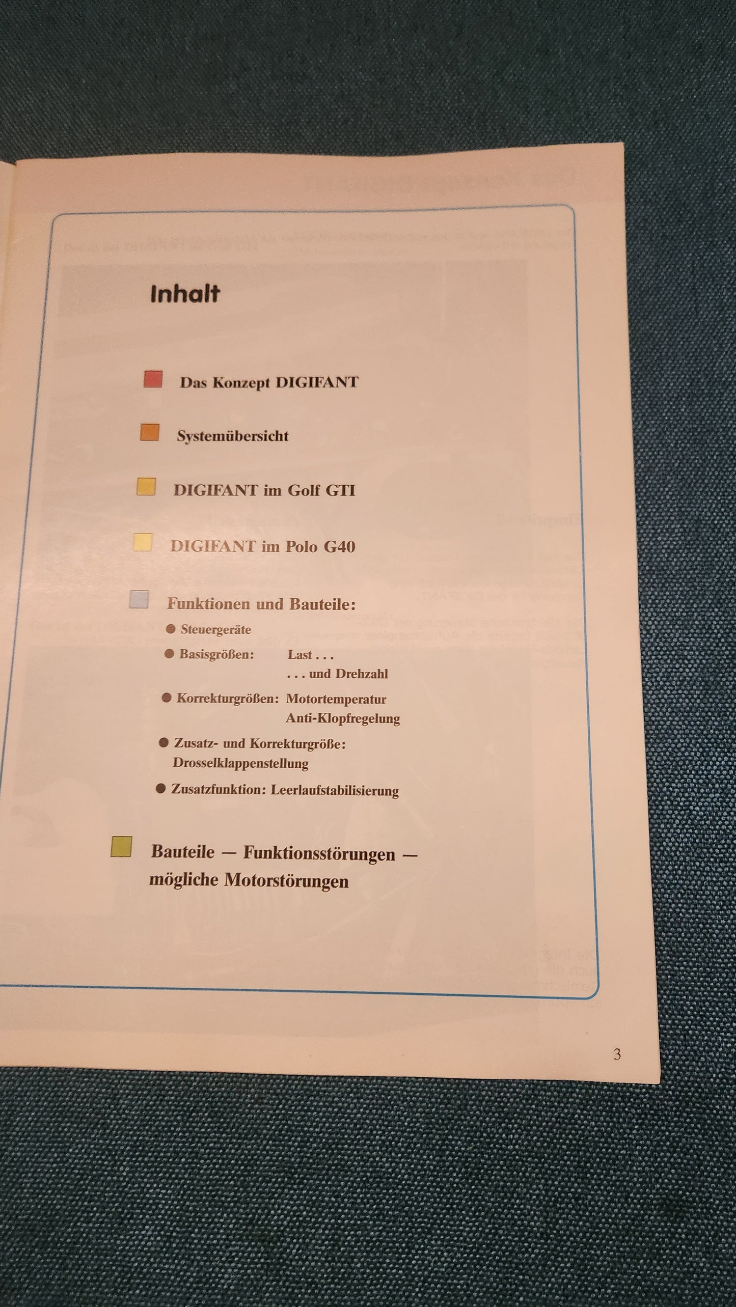 Digifant im PKW  Selbststudienpogramm Nr.87 Werkstattbuch Reparaturleitfaden