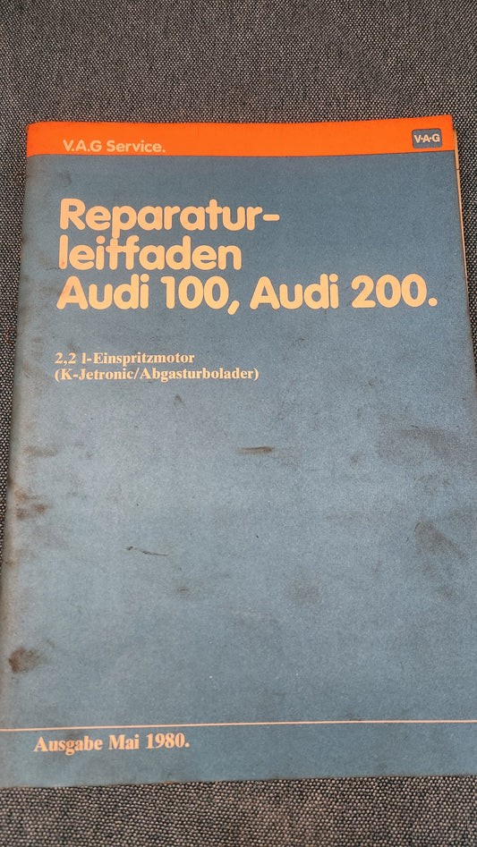 Audi 100/200 C2 2.2 K Jetronic Exhaust Turbocharger Repair Manual Workshop Book