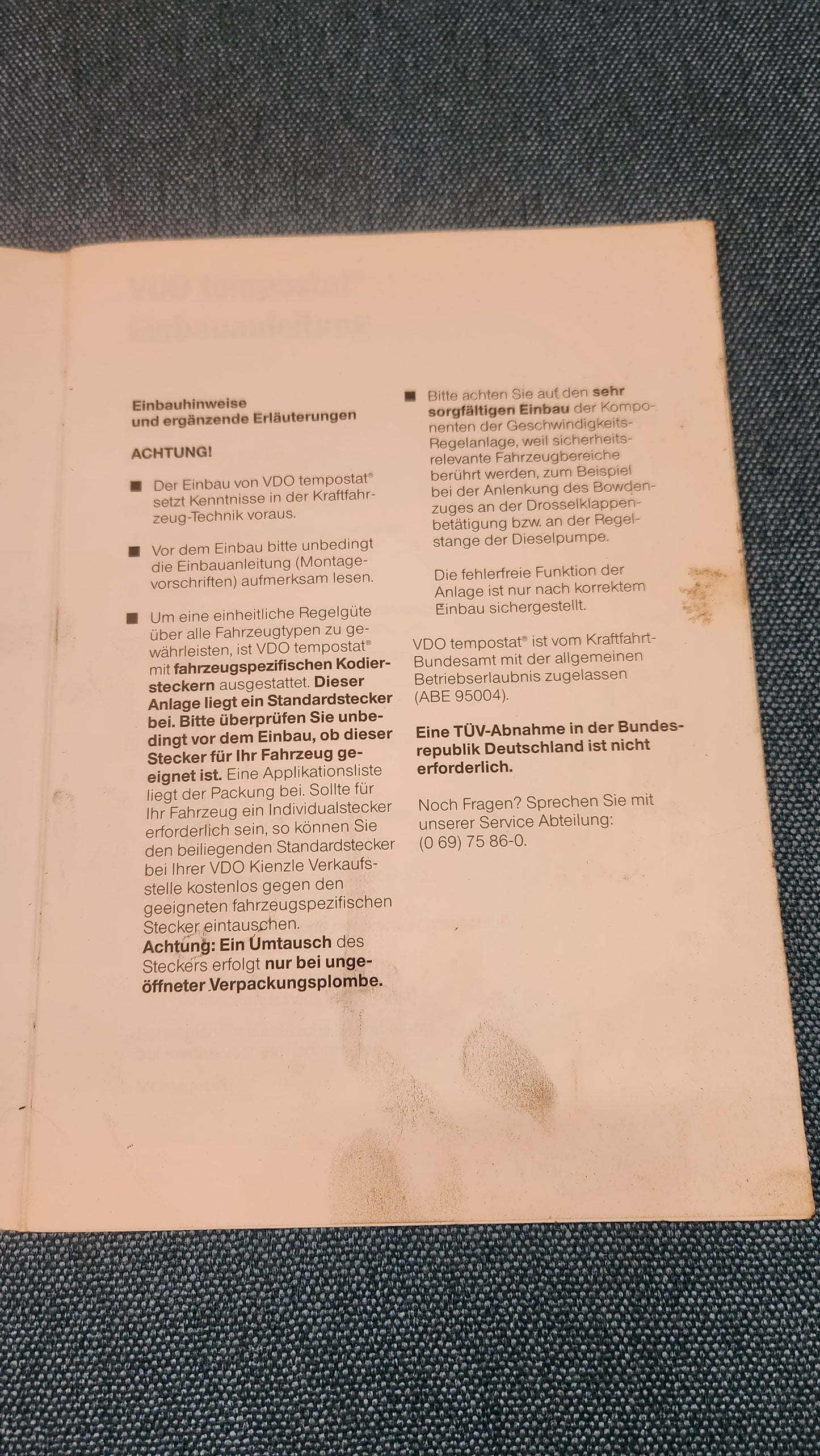 Repair manual, workshop manual