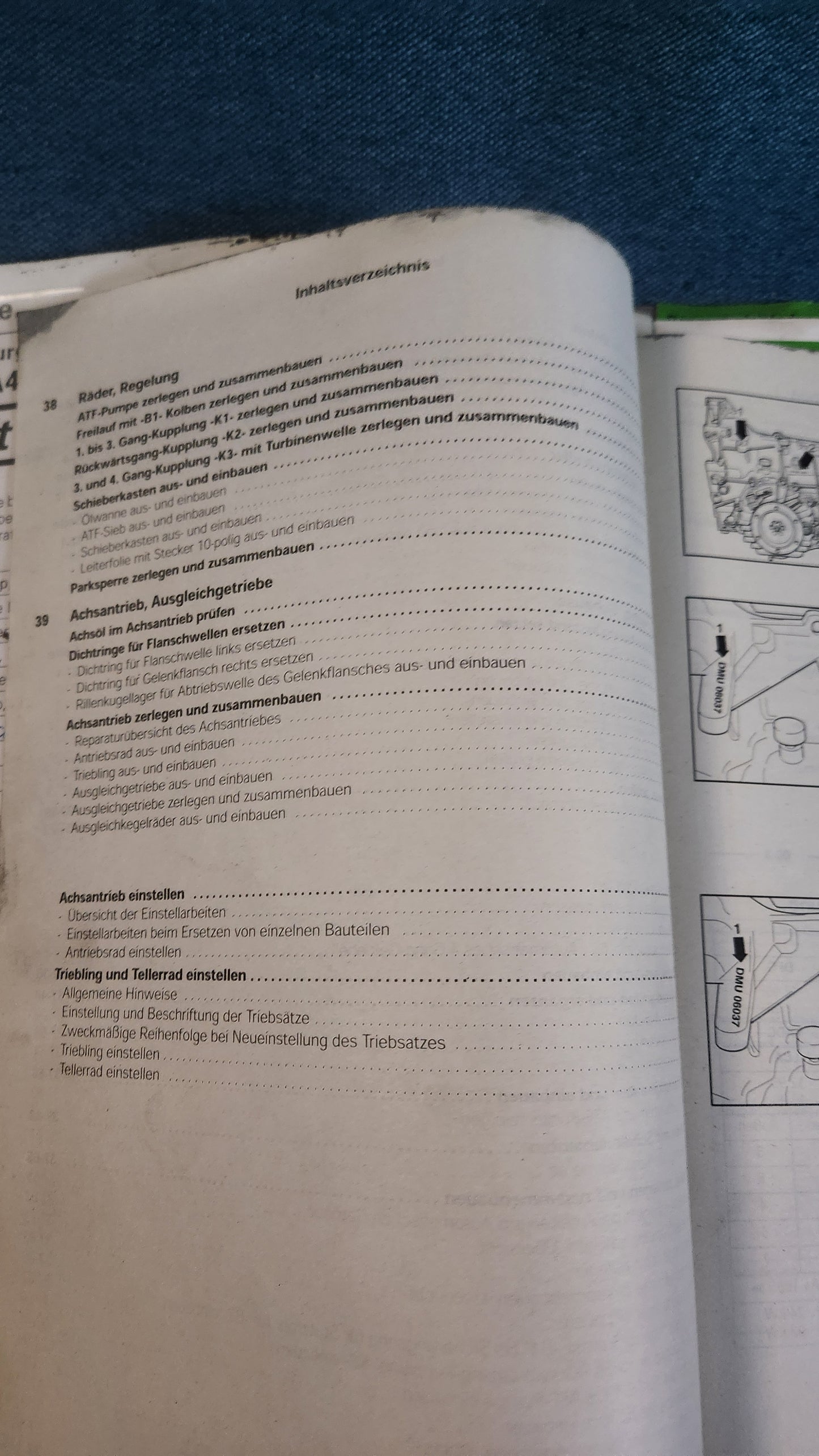 Audi A4 B5 Automatisches Getriebe 01N Reparaturleitfaden Werkstattbuch