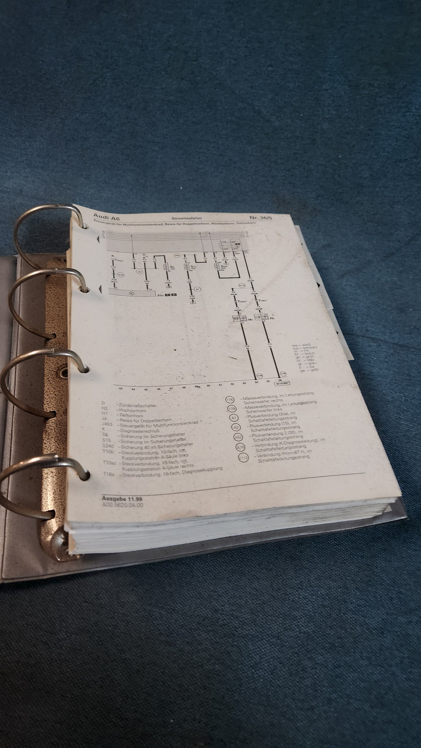 Audi A6 C5 Stromlaufpläne Werkstattbuch Reparaturleitfaden