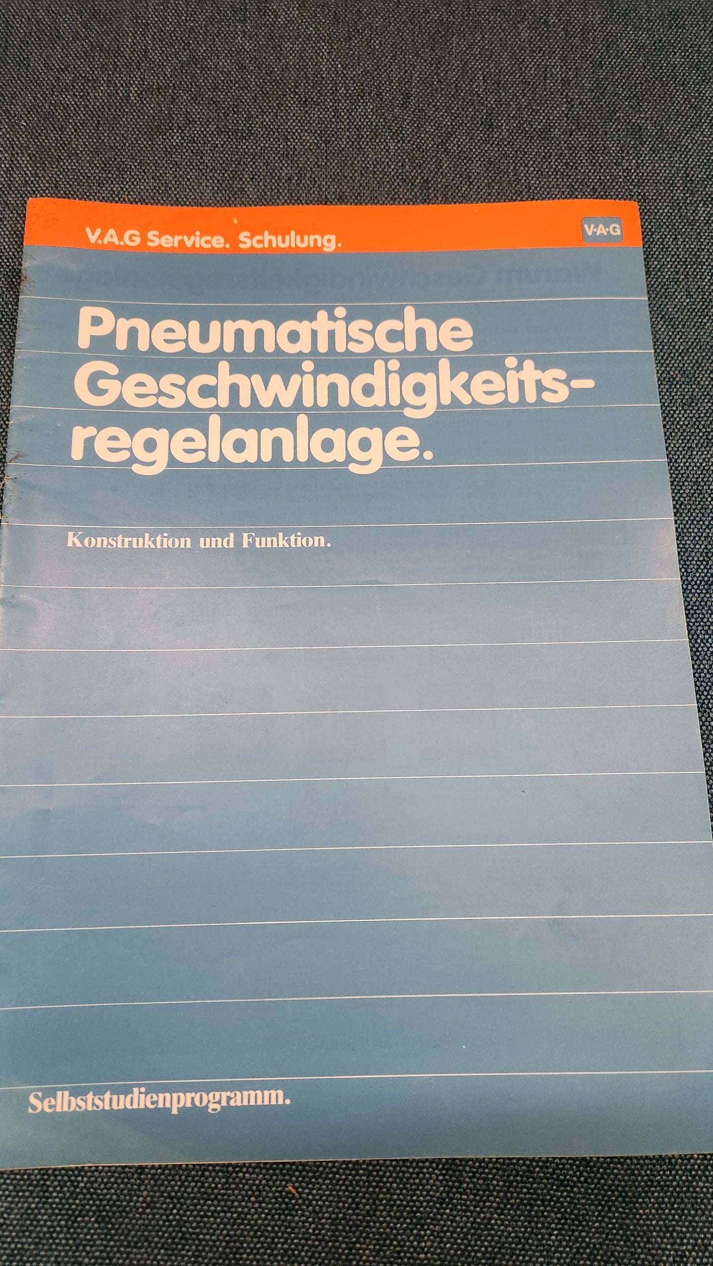Pneumatische Geschwindigkeits-regelanlage Tempomat  Selbststudienpogramm Nr. 33 Werkstattbuch Reparaturleitfaden