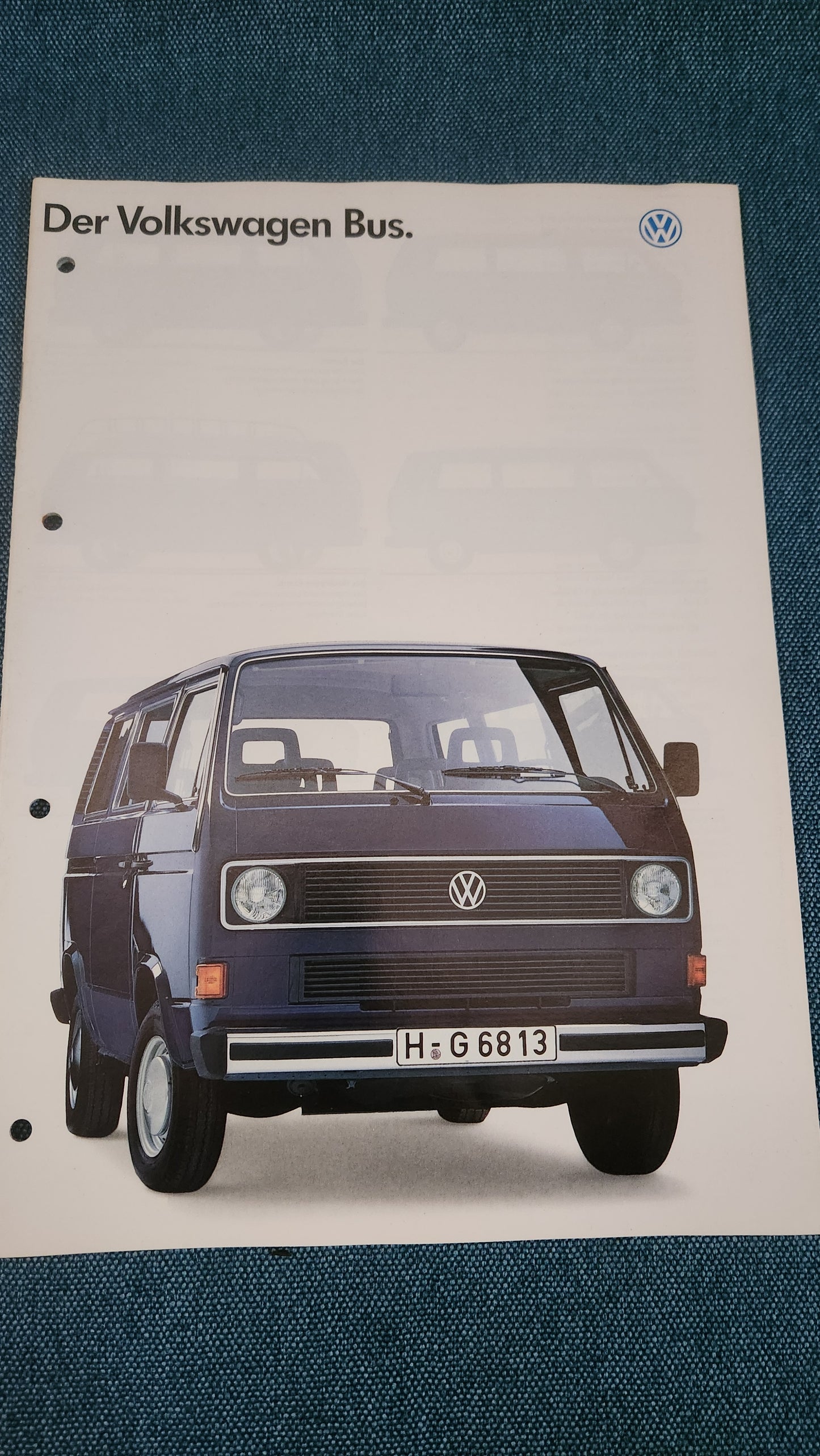 T3 Bus Der Volkswagen Bus Prospekt