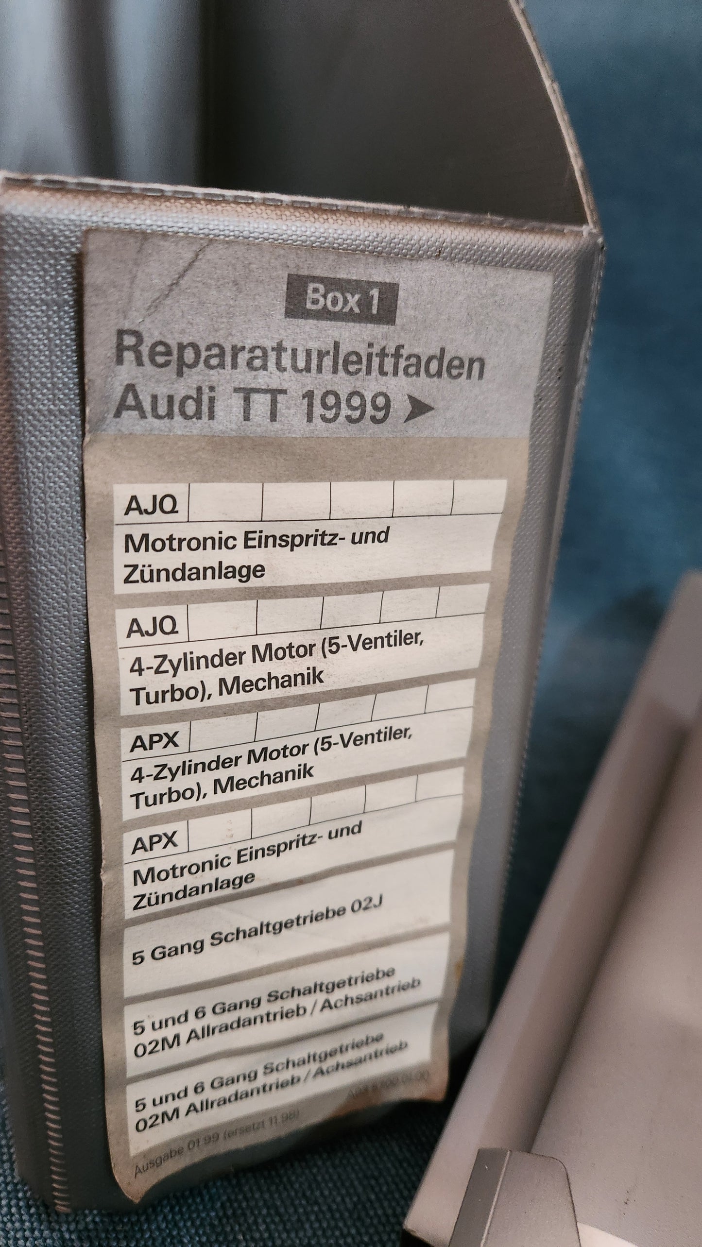 Audi TT 8N Reparaturleitfaden Werkstattbuch