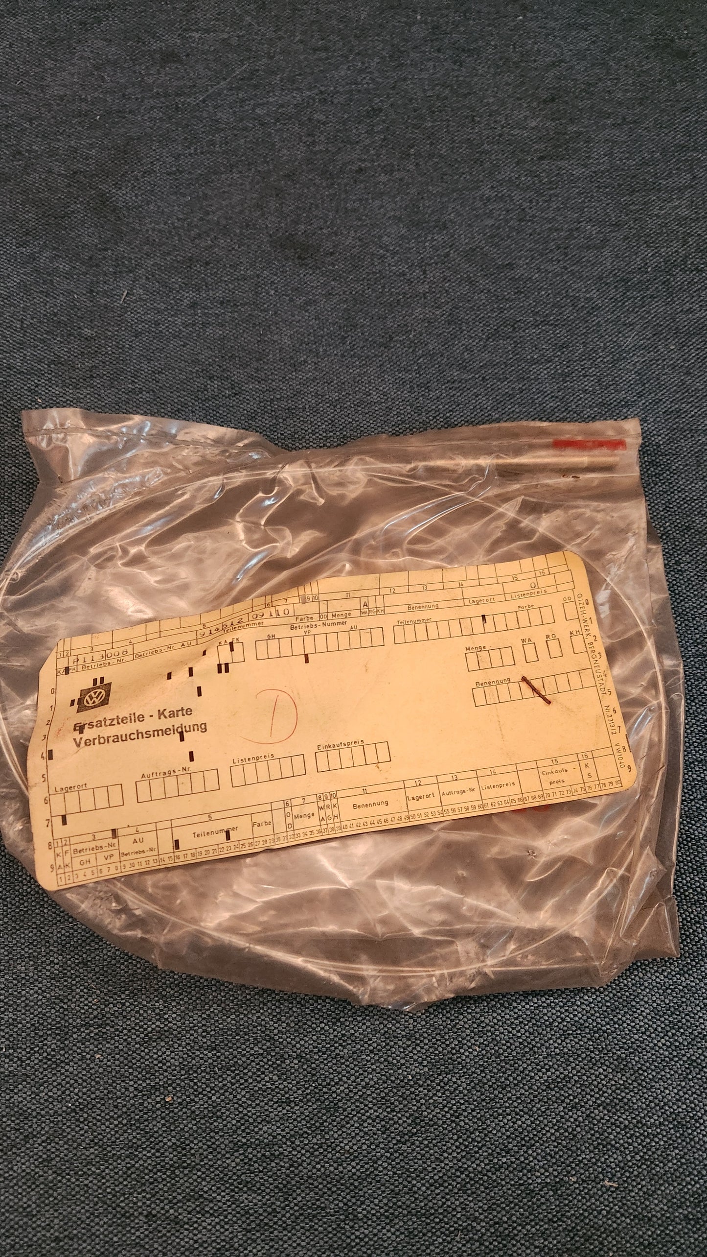 Zugdraht Porsche 914 Dach 91451209110 Nos E7