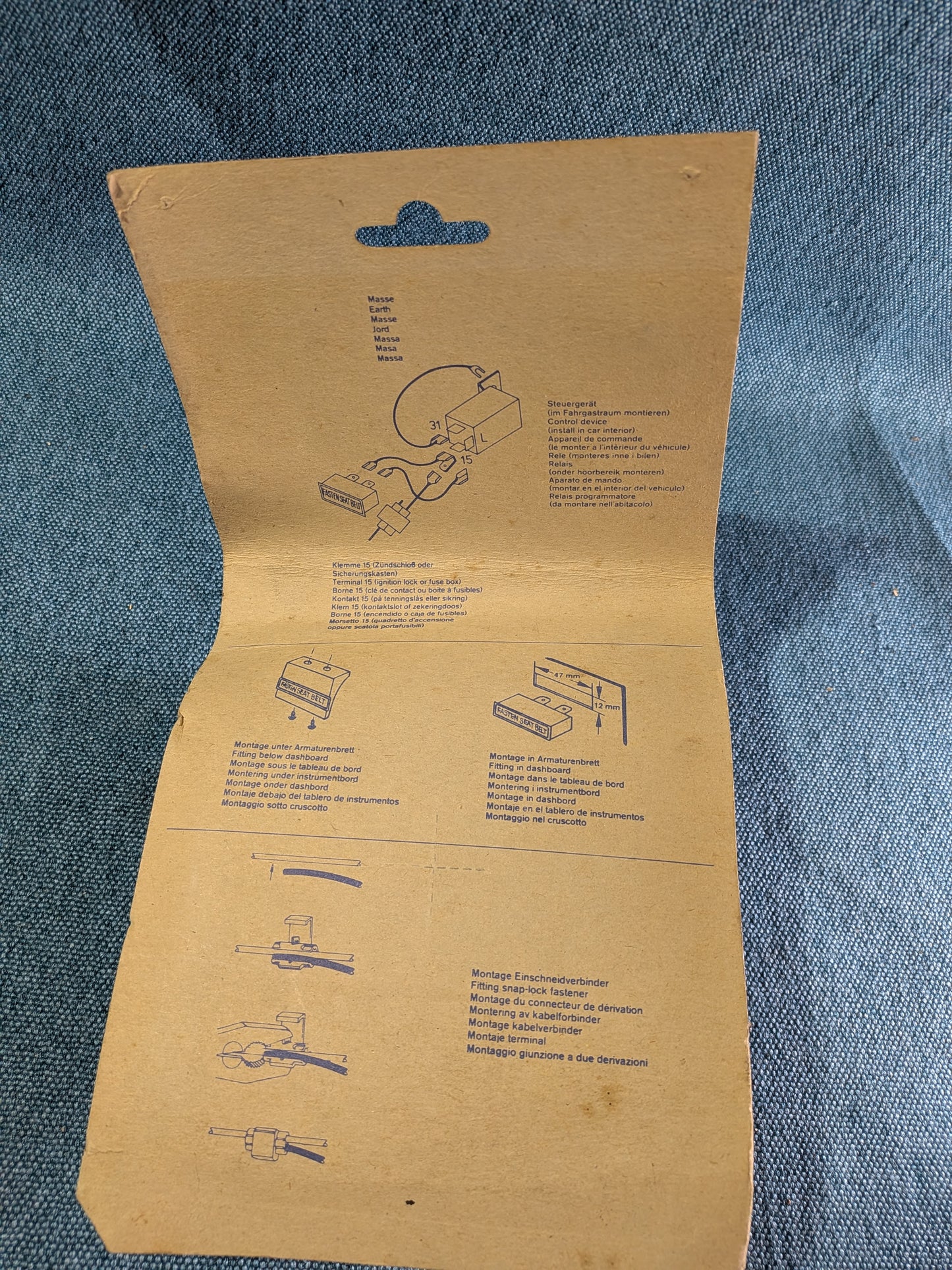 Seatbelt Warning Device Seatbelt Warner Hella 5SA003320801 NOS/New E10