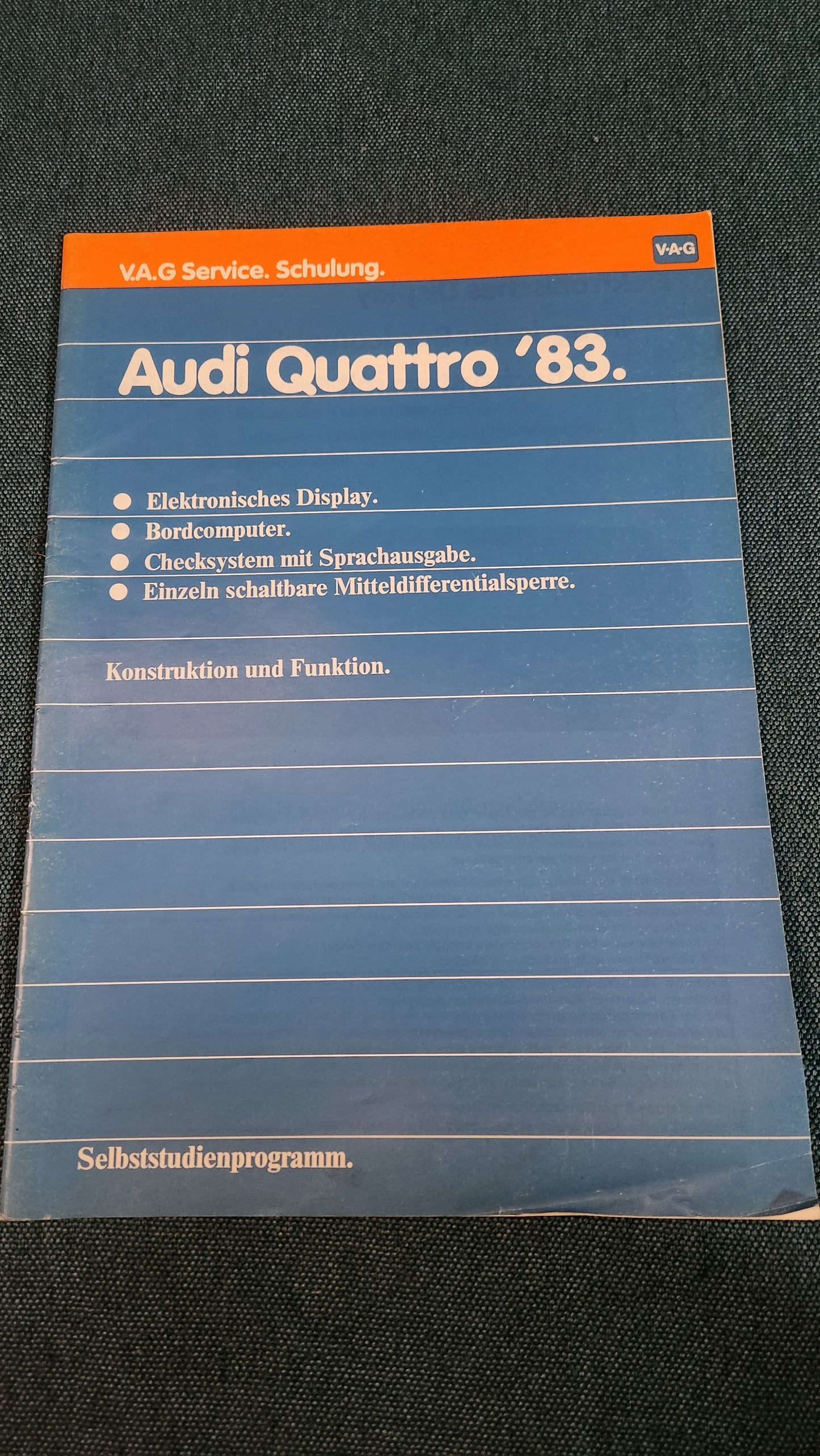 Audi Quattro 83 Audi 80/90 B2 Typ 85 100 200 C3 Digifiz  Selbststudienpogramm Nr. 46 Werkstattbuch Reparaturleitfaden