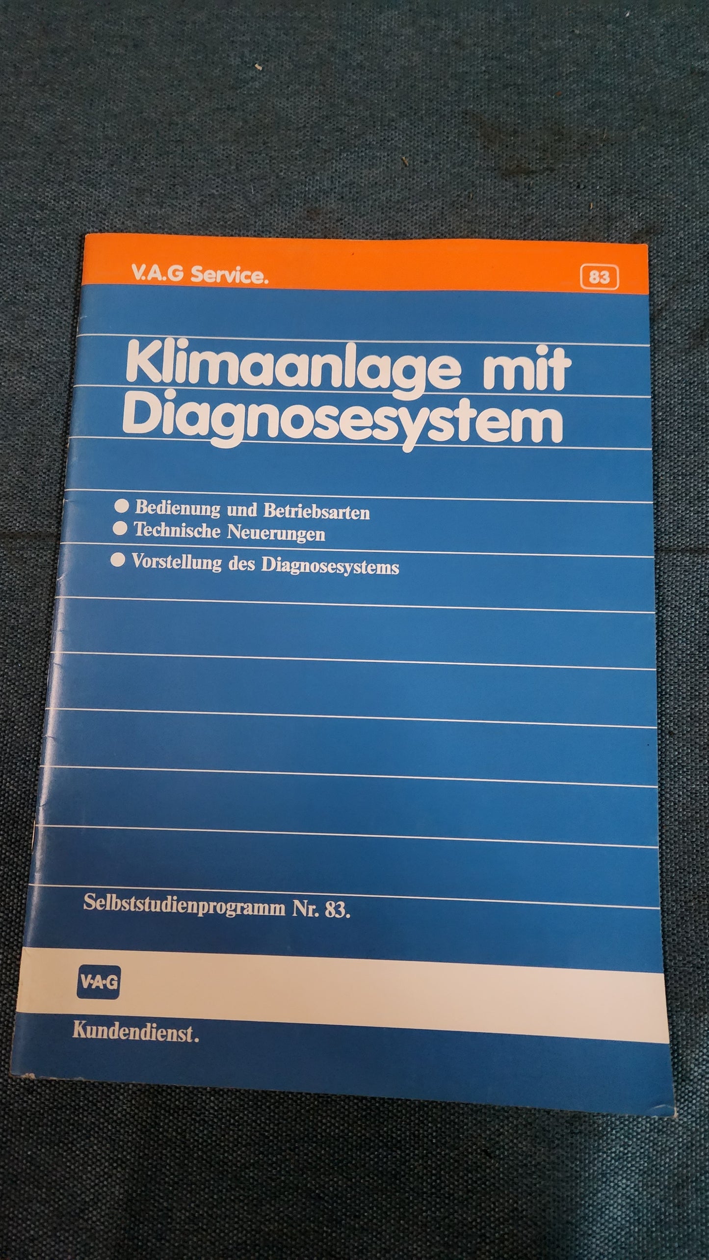 Air conditioning system with diagnostic system Self-study program No. 83 Workshop booklet