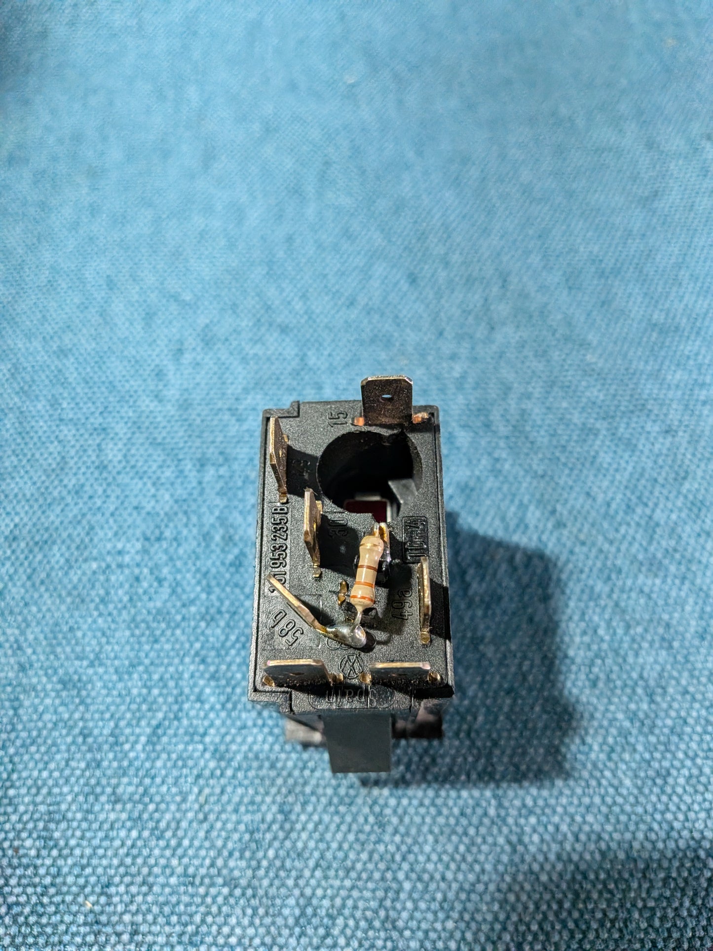 Hazard Warning Light Switch Golf/Jetta/1/Caddy14D/LT1/Passat/B1/B2/Polo 86C/Santana/Scirocco2/T3 Bus 161953235B NOS K2