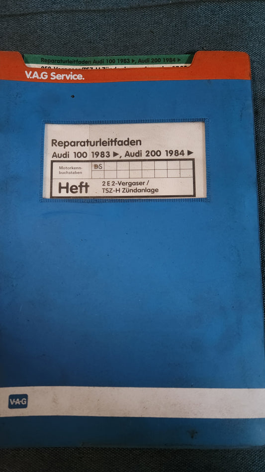 Audi 100/200 C3 DS Motor Reparaturleitfaden Werkstattbuch