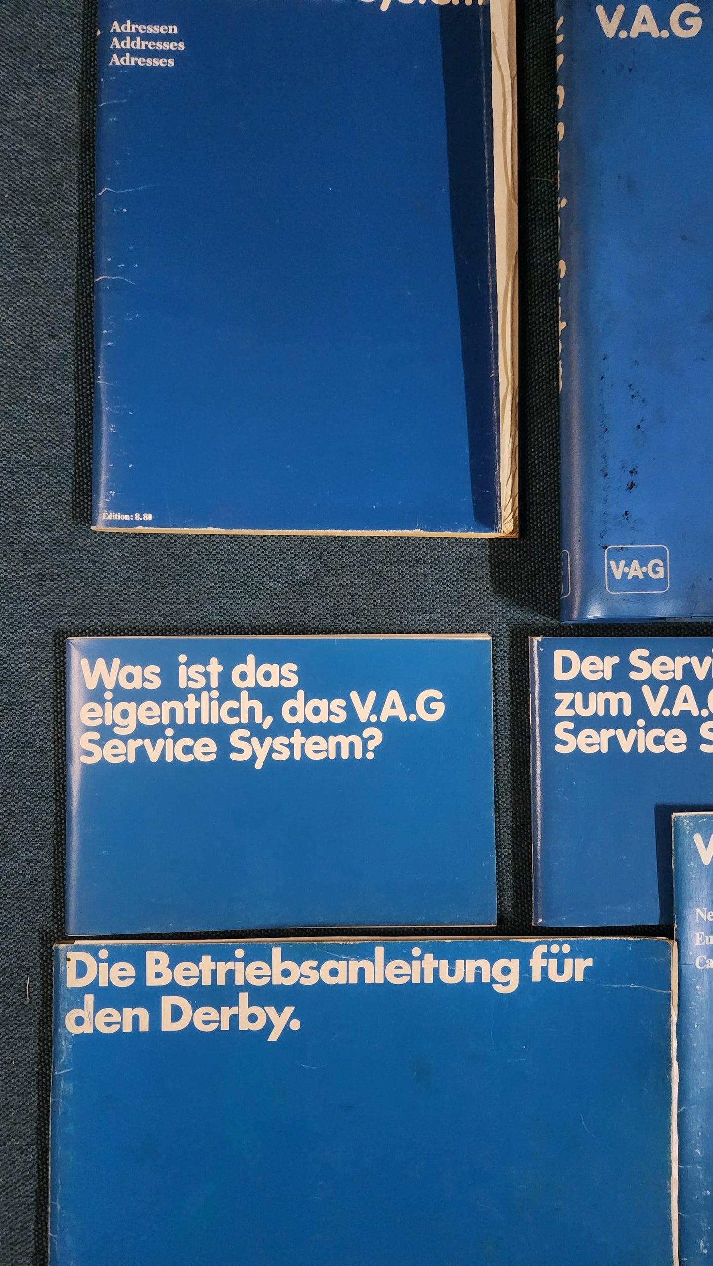 Derby Operating Instructions User Manual Service Booklet On-board Folder