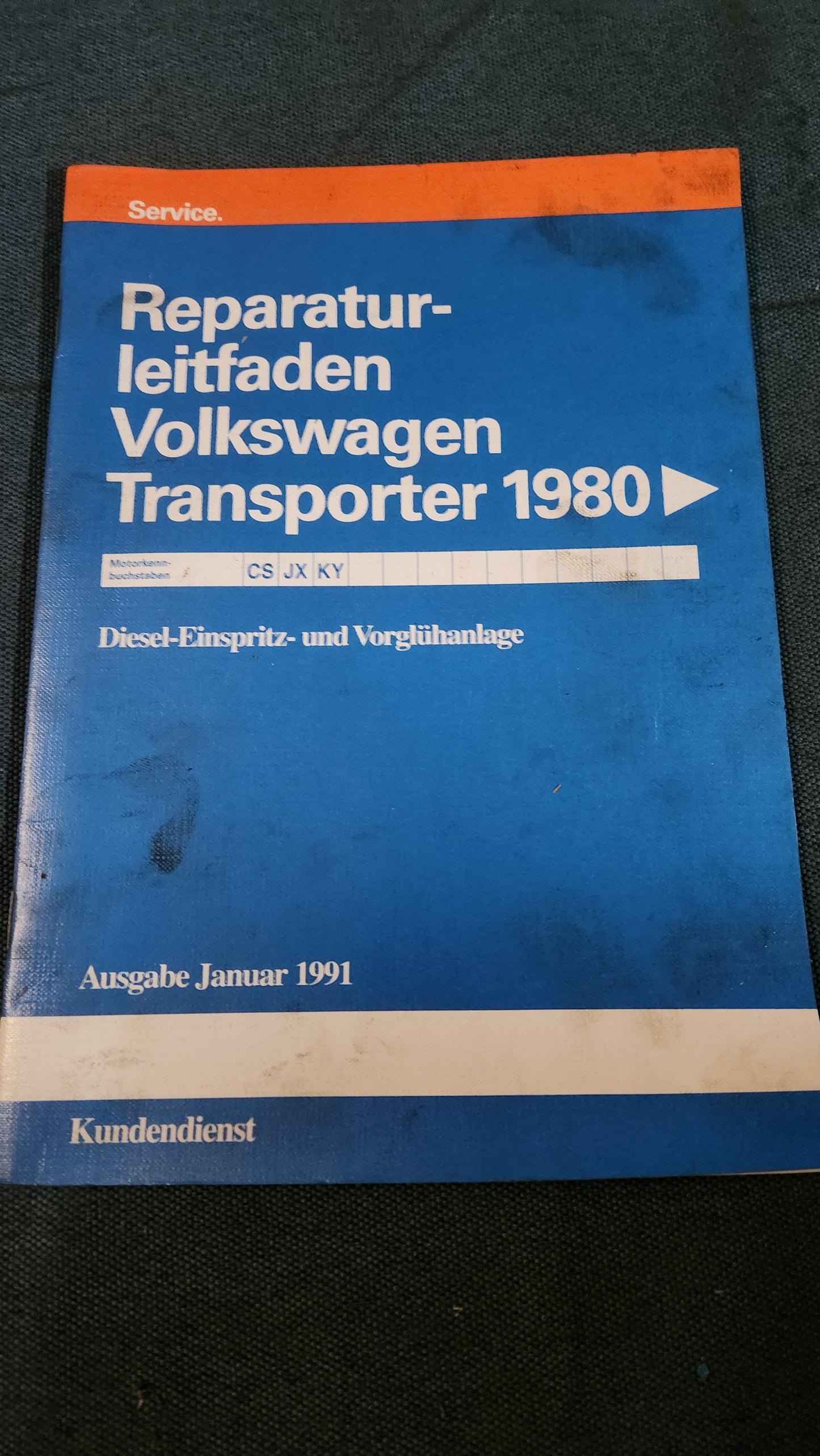 T3 Bus CS JX KY Motor Reparaturleitfaden Werkstattbuch