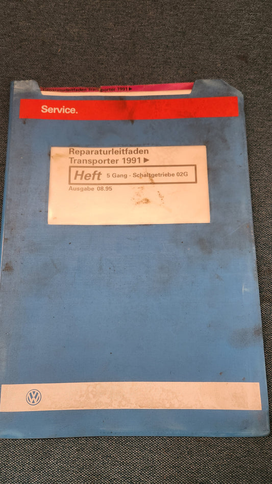 T4 Bus Transporter 5-speed manual transmission 02G Repair manual Workshop manual