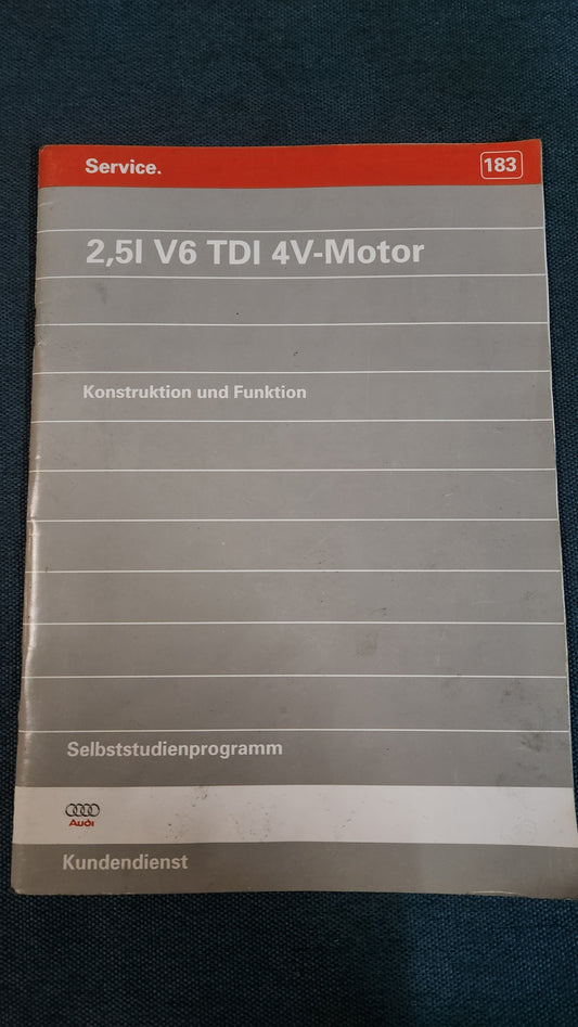 2.5L V6 TDI 4V-Motor Selbststudienprogramm Nr.183  Reparaturleitfaden Werkstattbuch