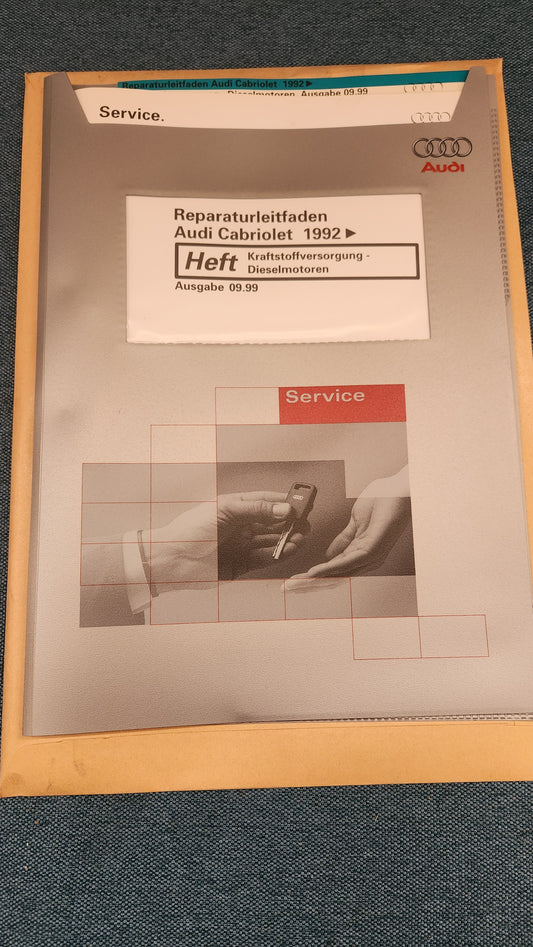 Audi 80 B4 Cabriolet Typ 89 NOS Neu Kraftstoffversorgung Dieselmotoren Reparaturleitfaden Werkstattbuch