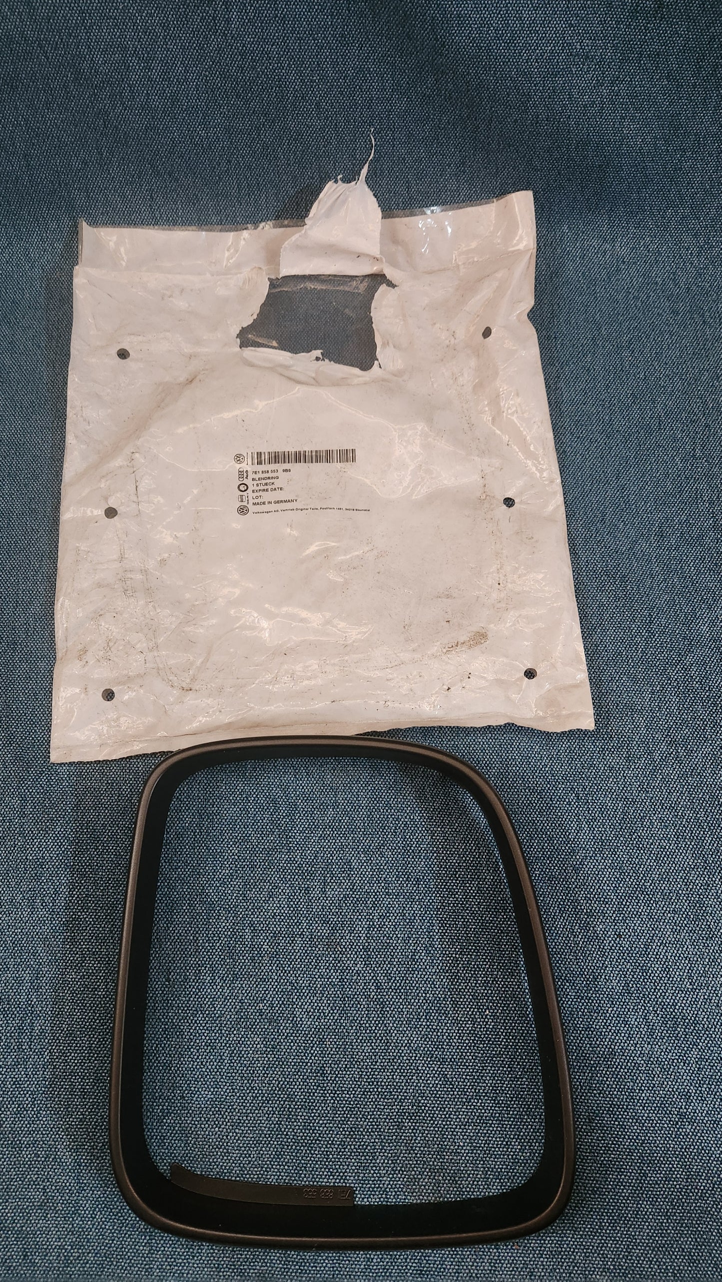 Rahmen für Außenspiegel Schwarz T5 Bus 7E1858553 Nos N2