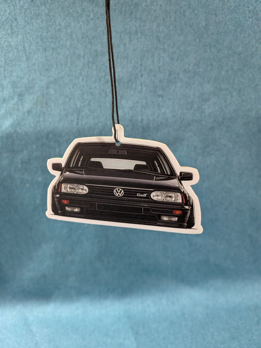 Duftbaum/Duftanhänger Vanilla Golf 3Tuning Design Front Ansicht