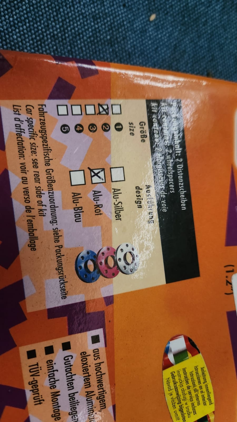 Folia Tec Aluminum Wheel Spacers, Red, 56mm Widening, Honda Civic, Kia Rover, Mitsubishi Tuning 41111 A1