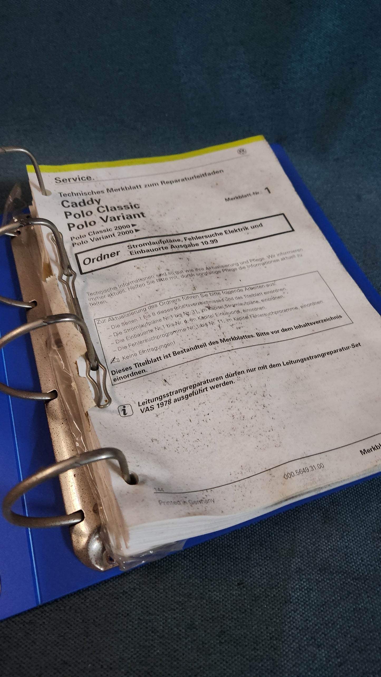 Polo 6N Caddy 9KV Stromlaufpläne Werkstattbuch Reparaturleitfaden