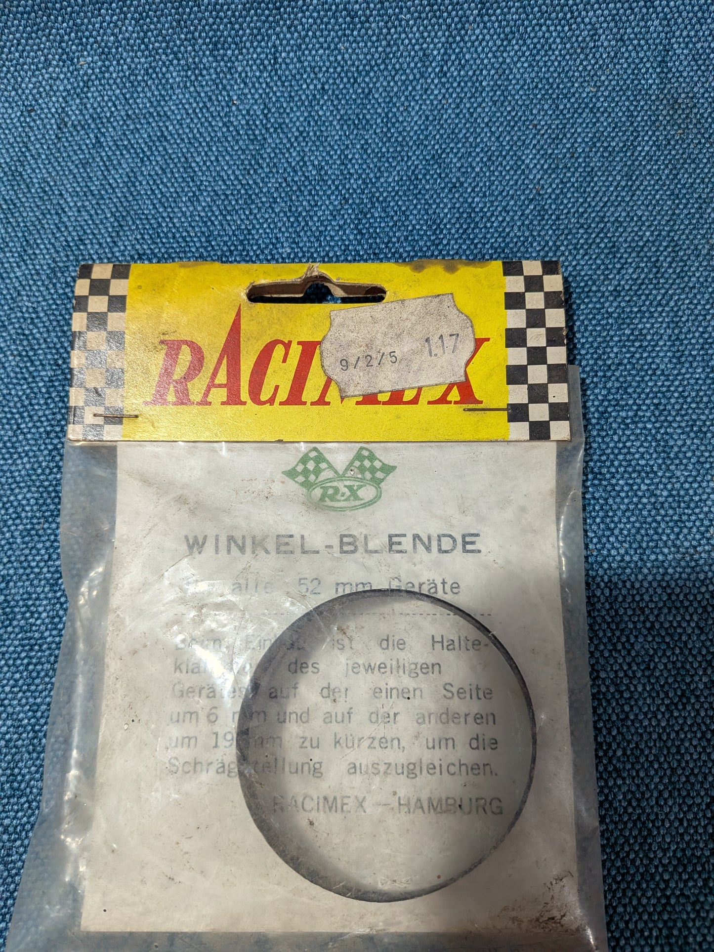 Winkelblende Racimex Zusatzanzeige NOS/Neu J9
