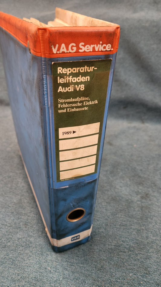 Audi V8 1989 Stromlaufpläne Reparaturleitfaden Werkstattbuch