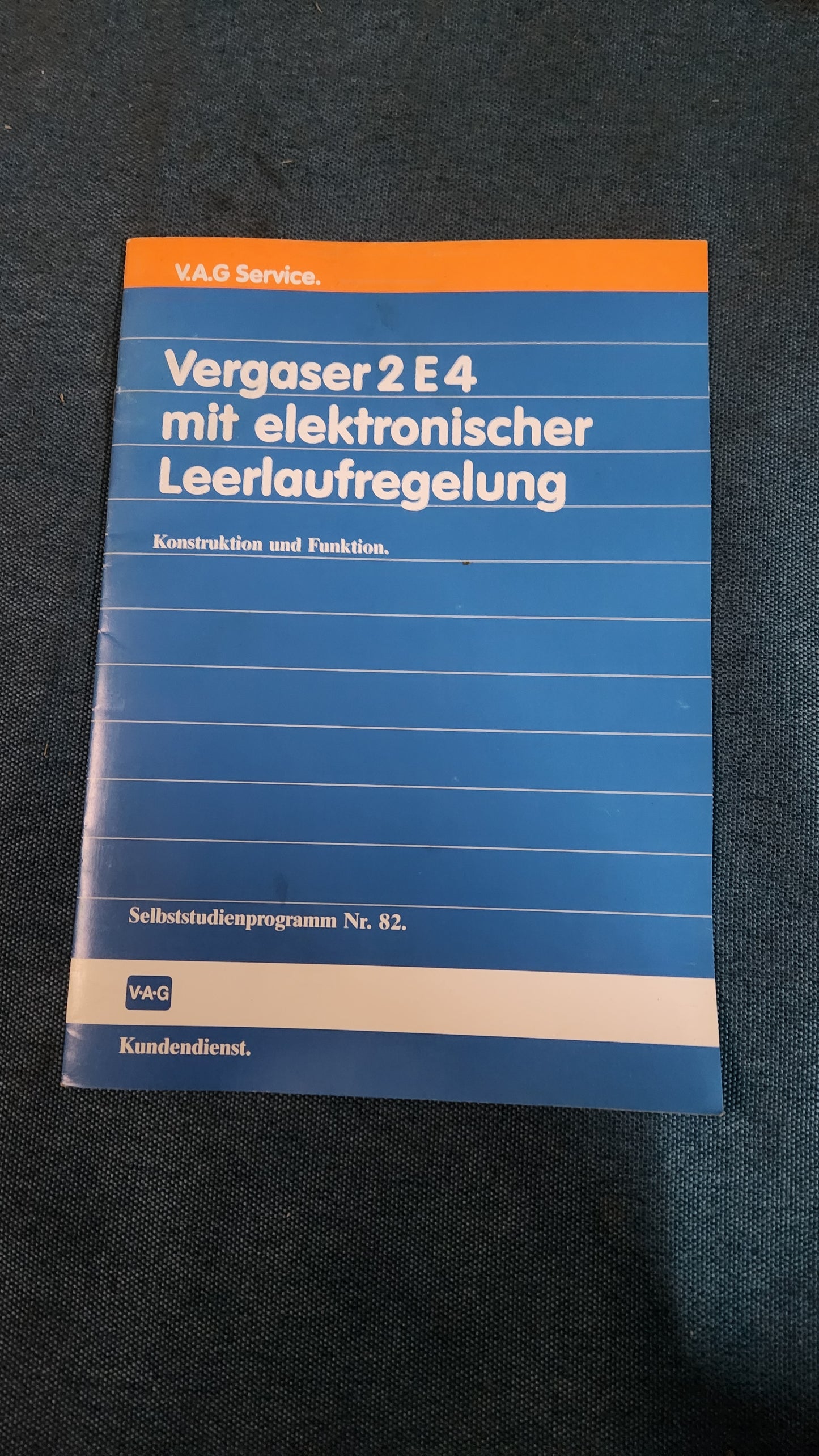 Carburetor 2E4 with electronic idle control Self-study program no. 82 Repair manual Workshop manual