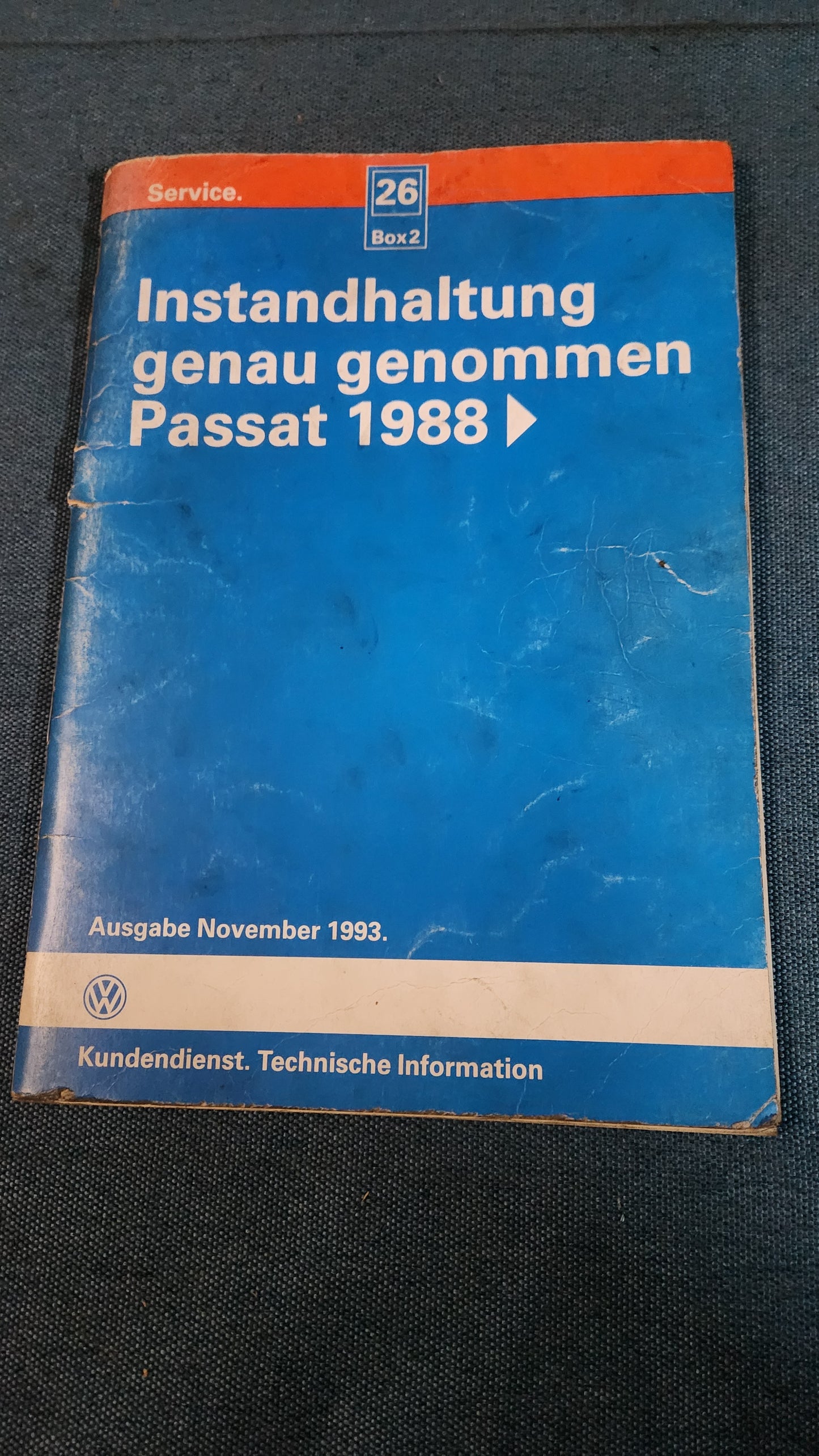 Passat B3 Maintenance, Strictly speaking, 1988 Repair Manual Workshop Manual