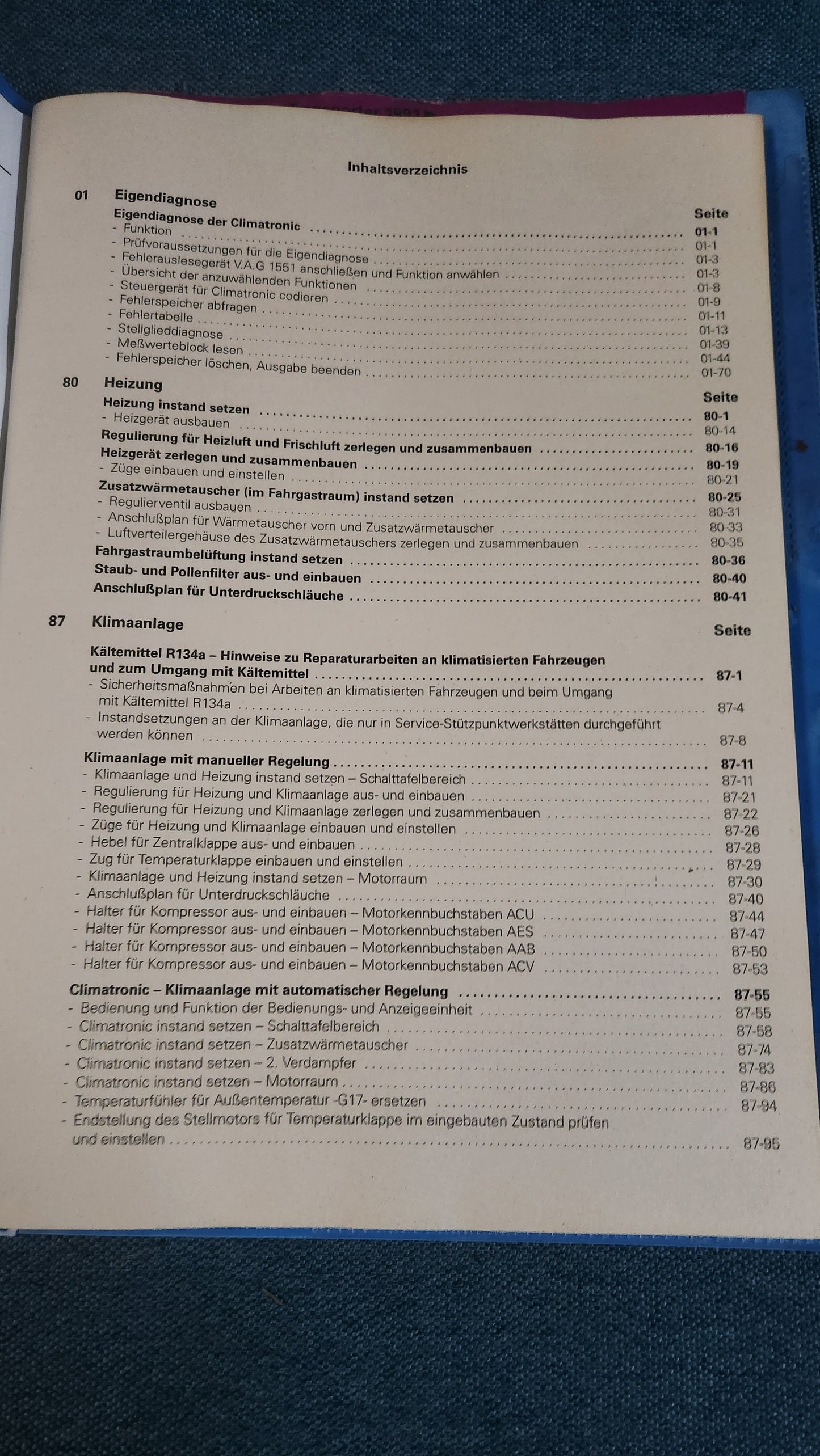 T4 Bus Heizung/Klima Reparaturleitfaden Werkstattbuch