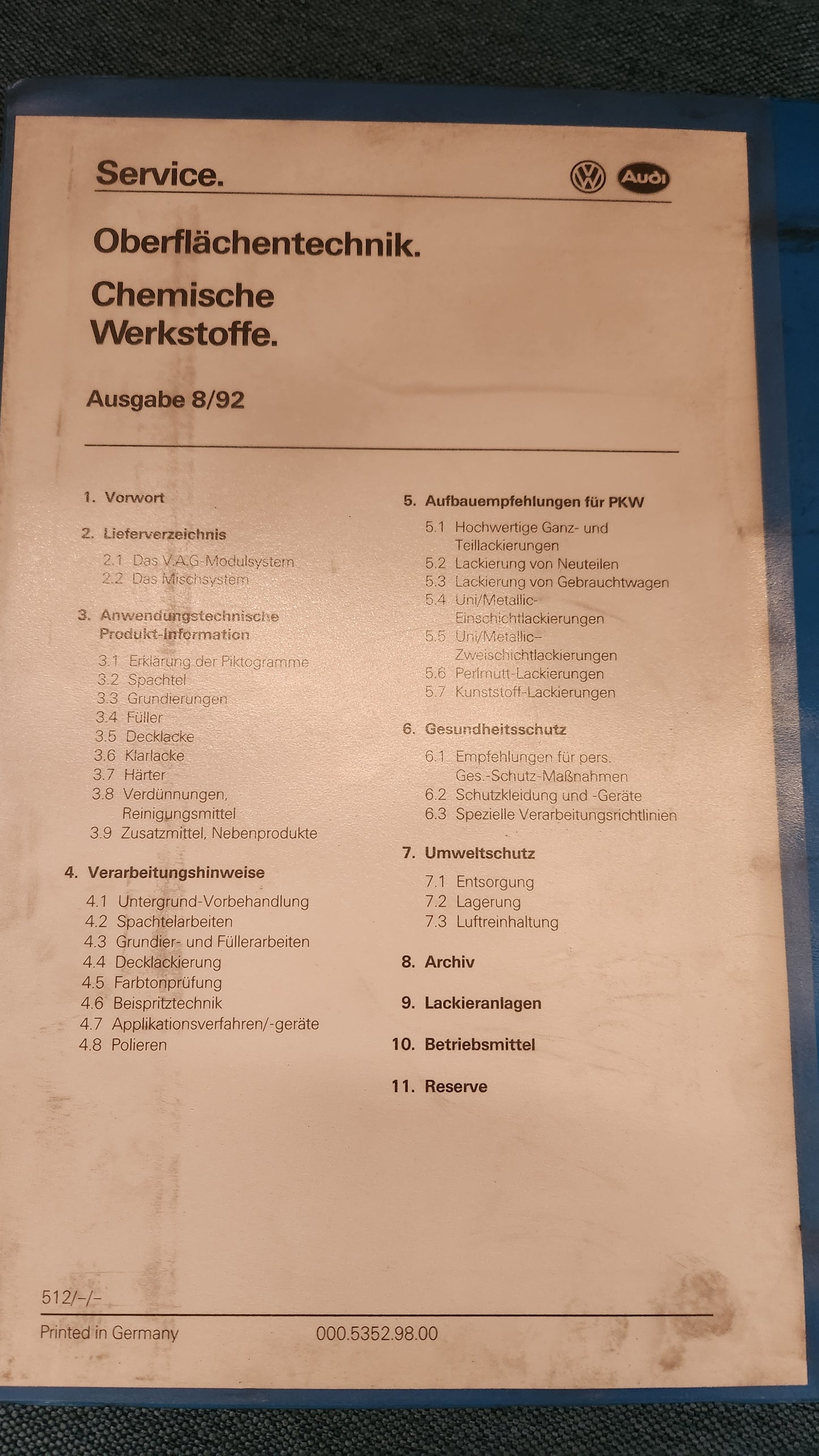 Oberflächentechnik/Chemische Werkstoffe Reparaturleitfaden Werkstattbuch