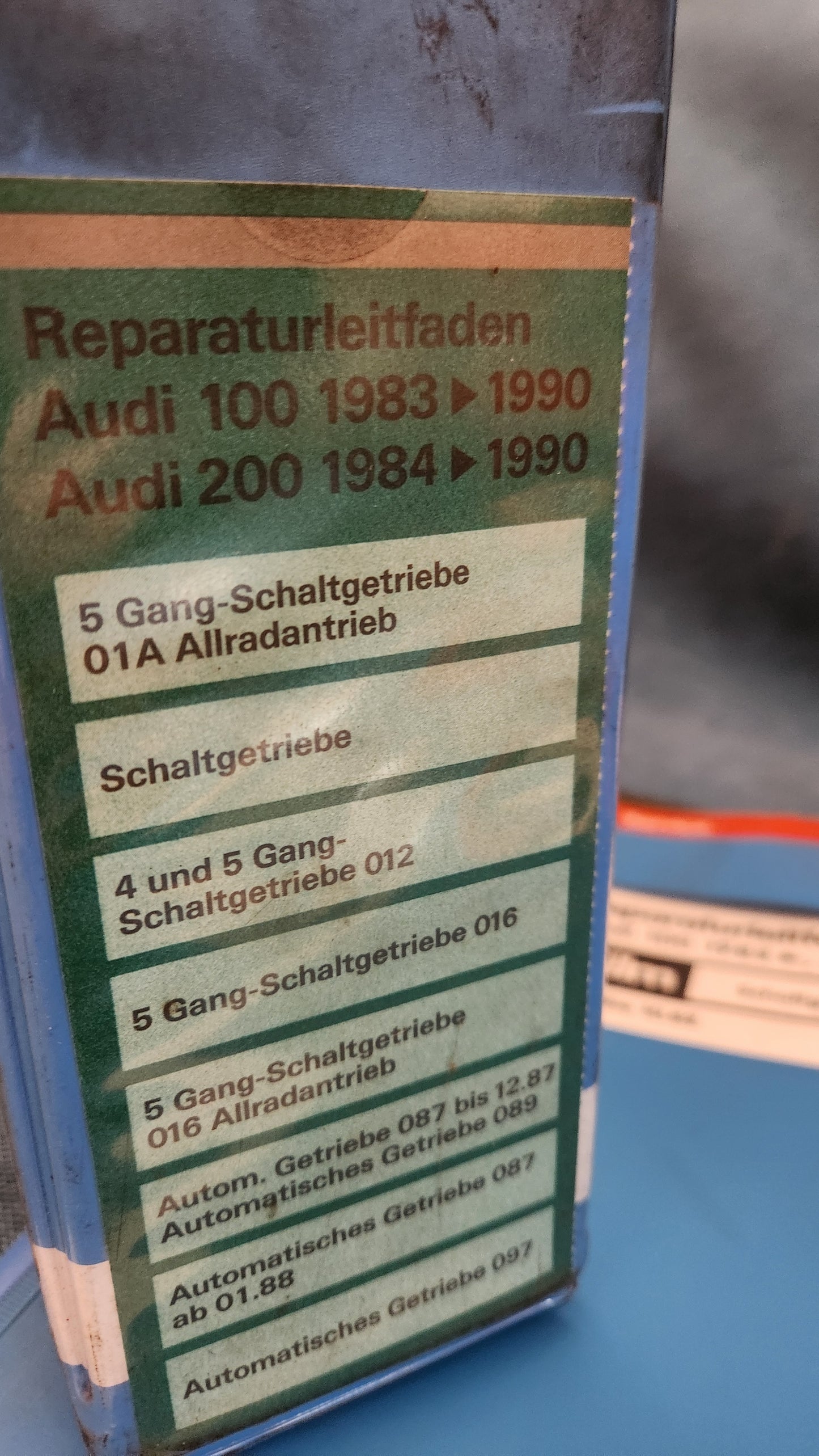 Audi 100/200 C3 Repair Manual Workshop Manual Z1