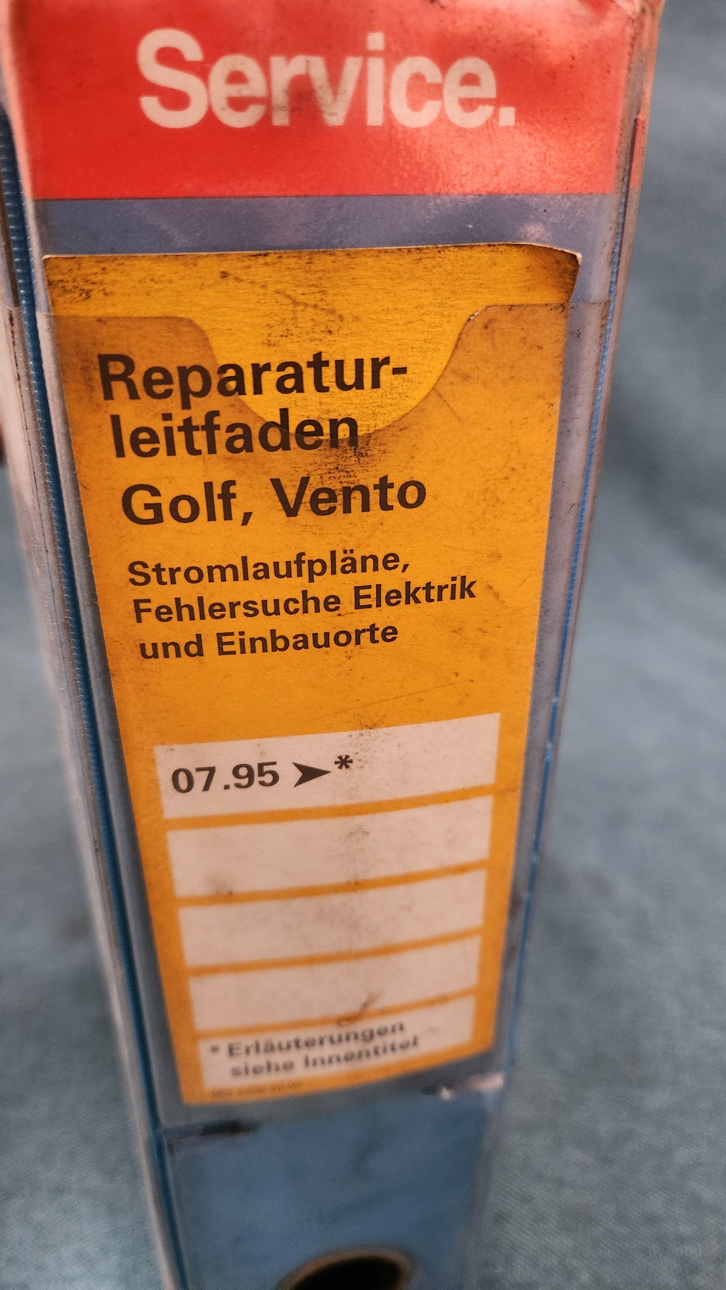 Golf 3/Vento Stromlaufpläne Reparaturleitfaden Werkstattbuch Z1
