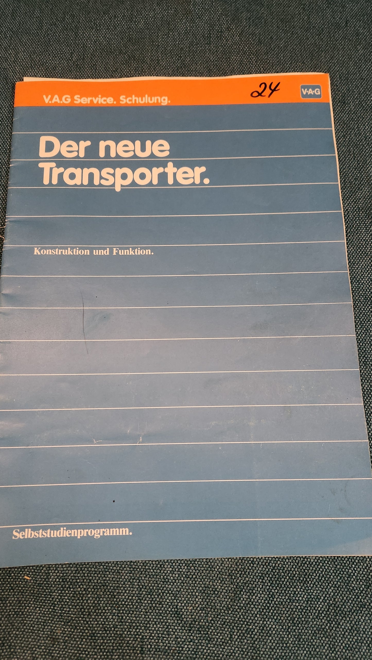 Der neue Transporter T3  Selbststudienpogramm Nr. 24 Werkstattbuch Reparaturleitfaden