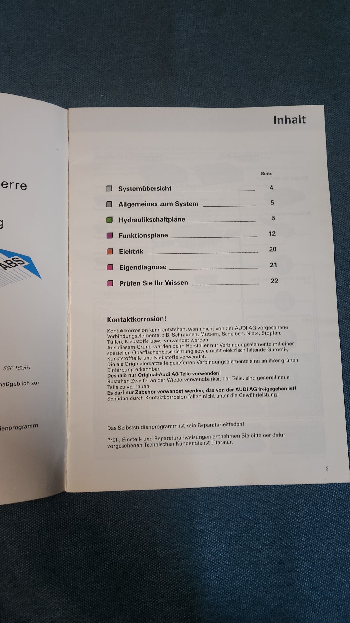 ABS/EDS/ASR (Bosch) 5 in the Audi A4 B5 Self-Study Program No. 162 Repair Manual Workshop Manual