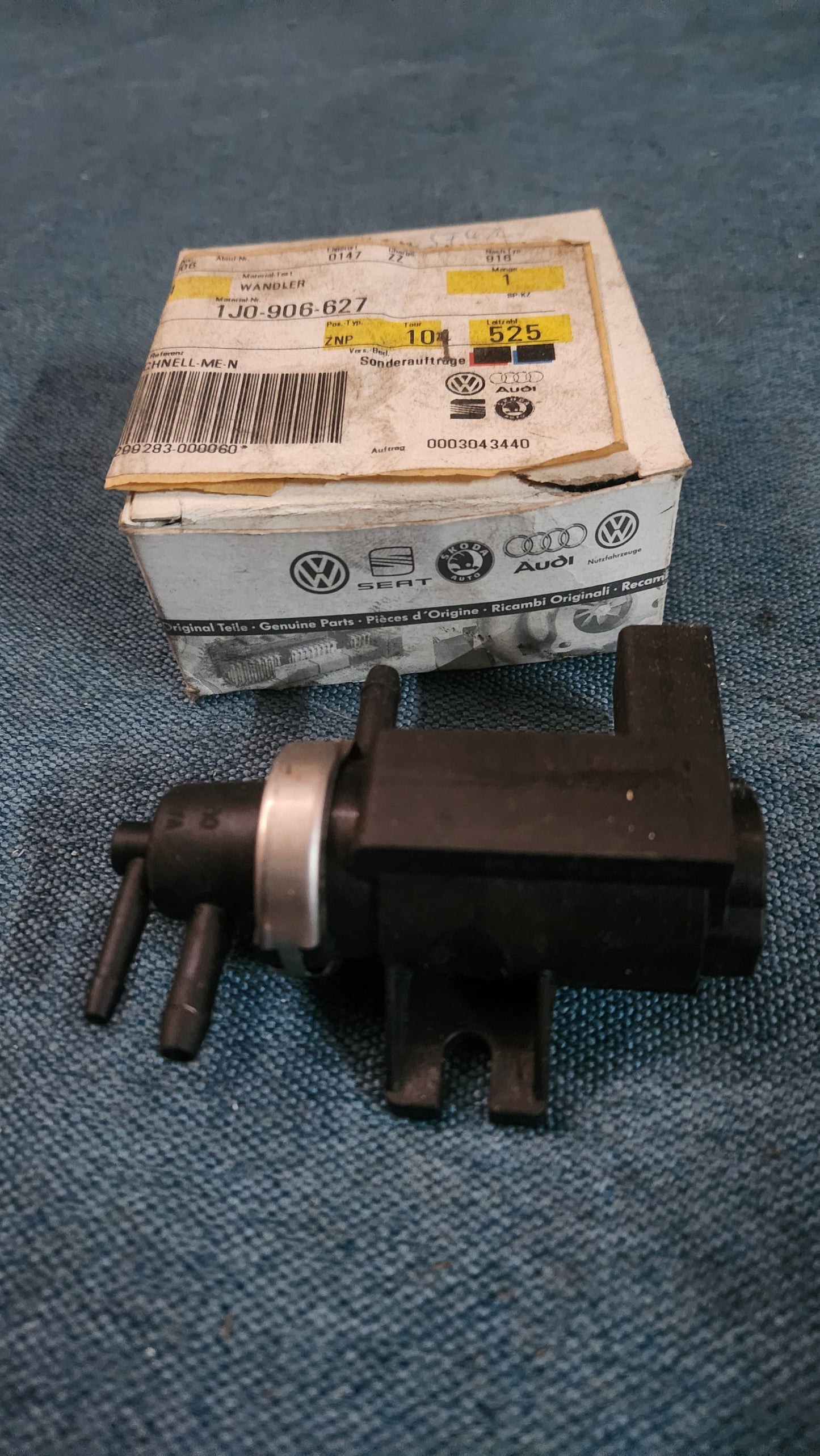 Unterdruckventil Turbolader Golf4/Bora/LT2/New Beetle/A3/A4B5 1J0906627 Nos F9