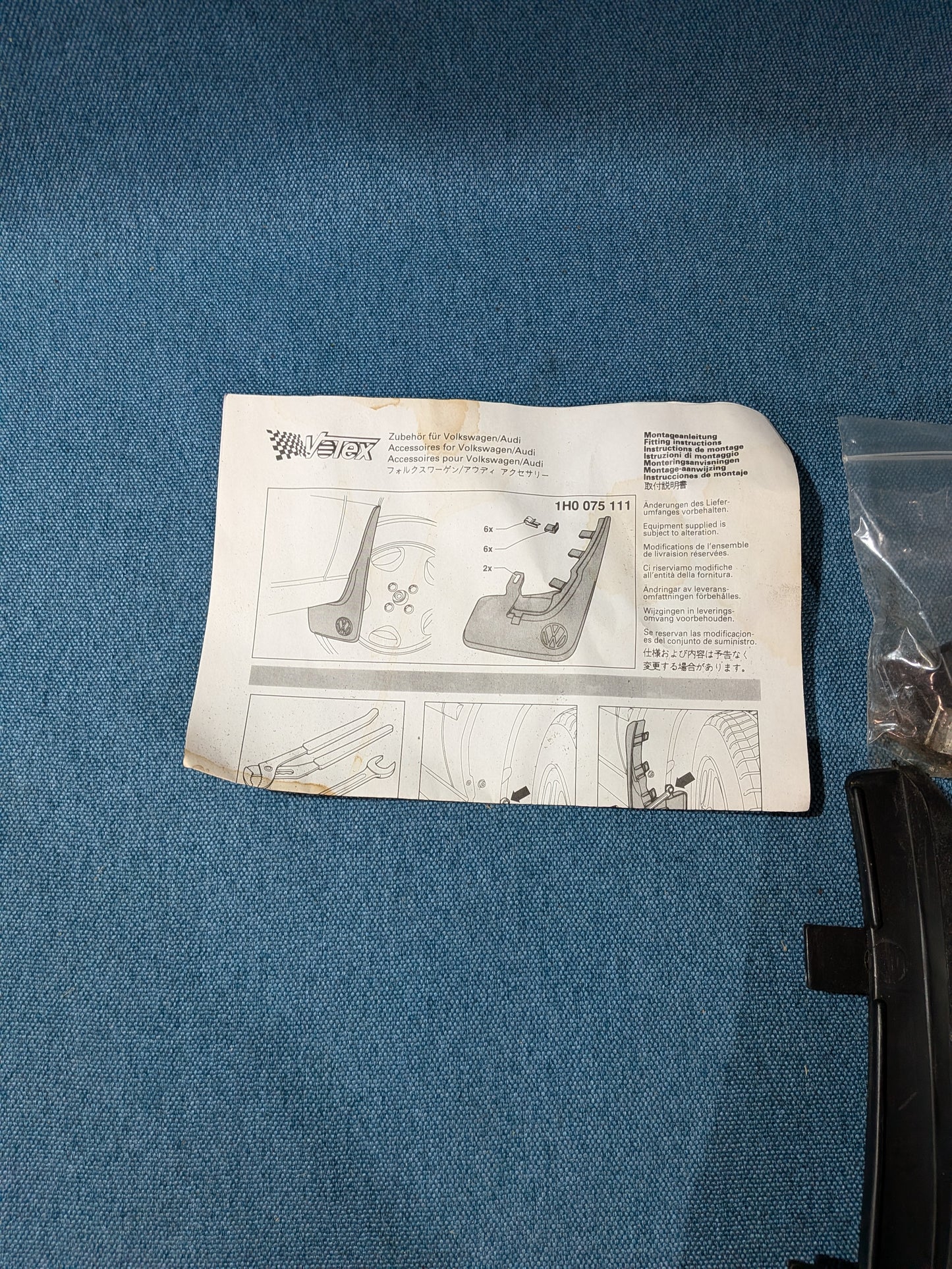 Mud Flaps Golf 3/Vento 1H0075111 NOS A4