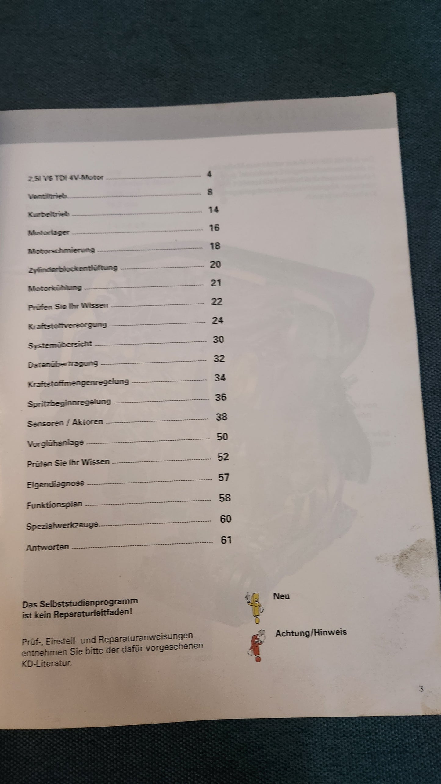 2.5L V6 TDI 4V engine Self-study program No. 183 Repair manual Workshop manual