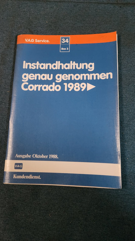 Maintenance, specifically: Corrado 1989 Repair Manual Workshop Manual