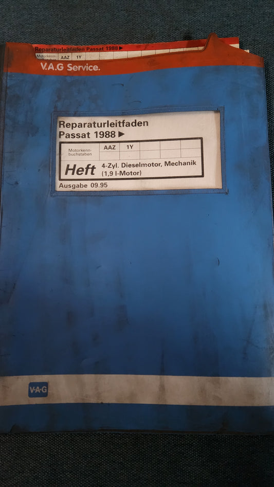 Passat 35 I B3 AAZ 1Y Motor Reparaturleitfaden Werkstattbuch