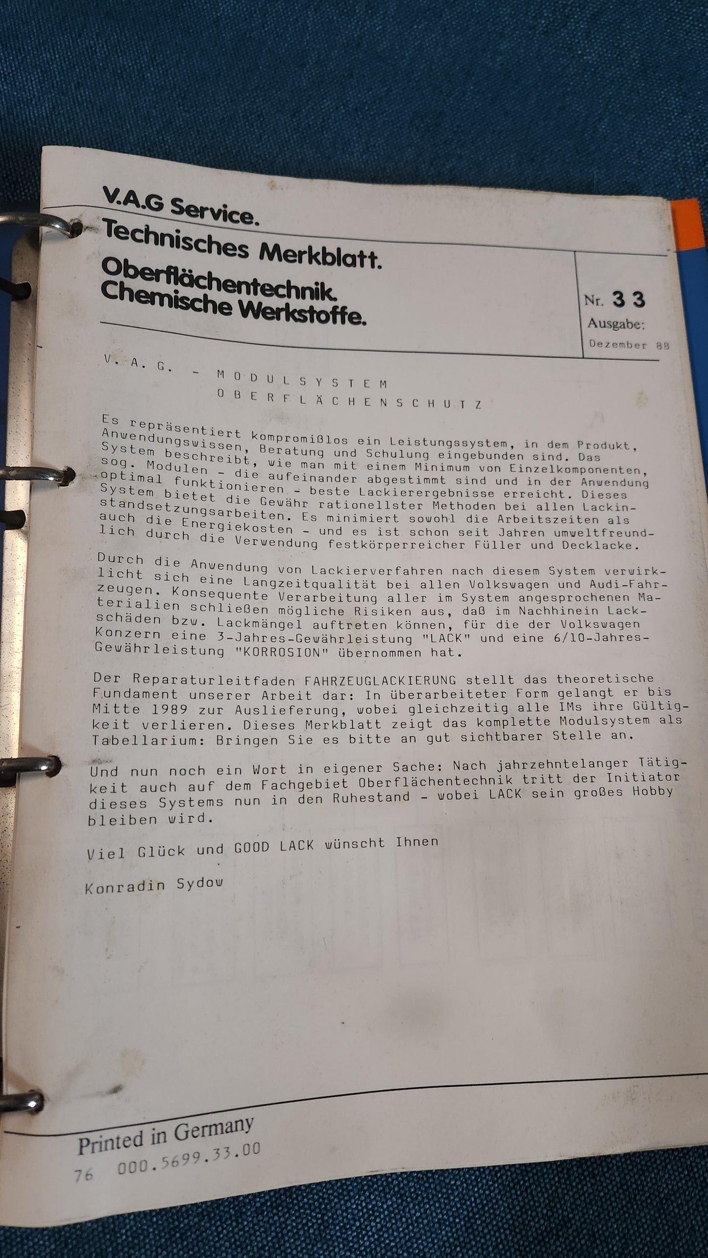 Oberflächentechnik/Chemische Werkstoffe Reparaturleitfaden Werkstattbuch