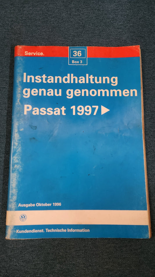 Passat 3B/BG Maintenance - Strictly speaking, Repair Manual, Workshop Manual