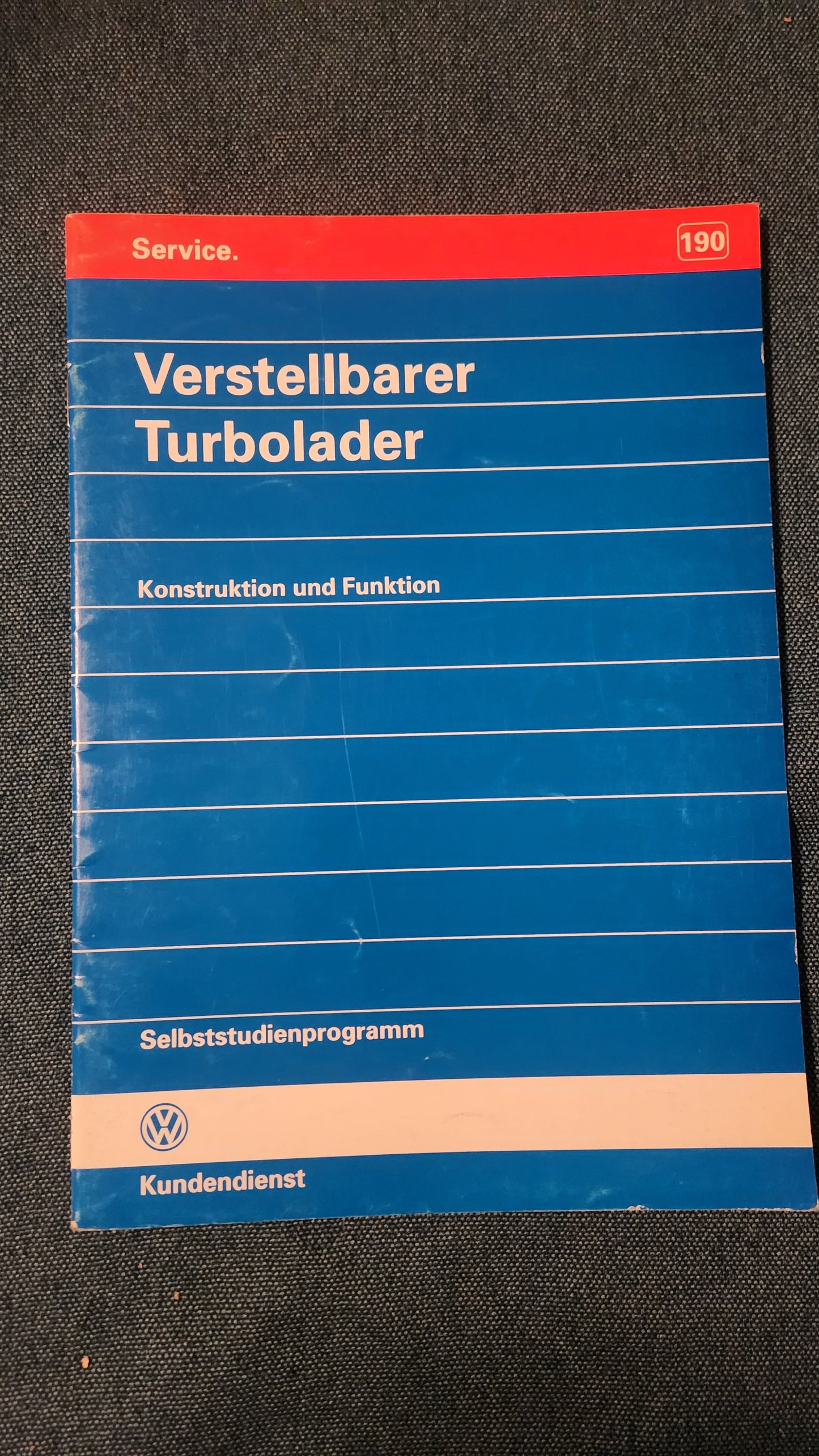 Verstellbarer Turbolader  Selbststudienpogramm Nr. 190 Werkstattbuch Reparaturleitfaden