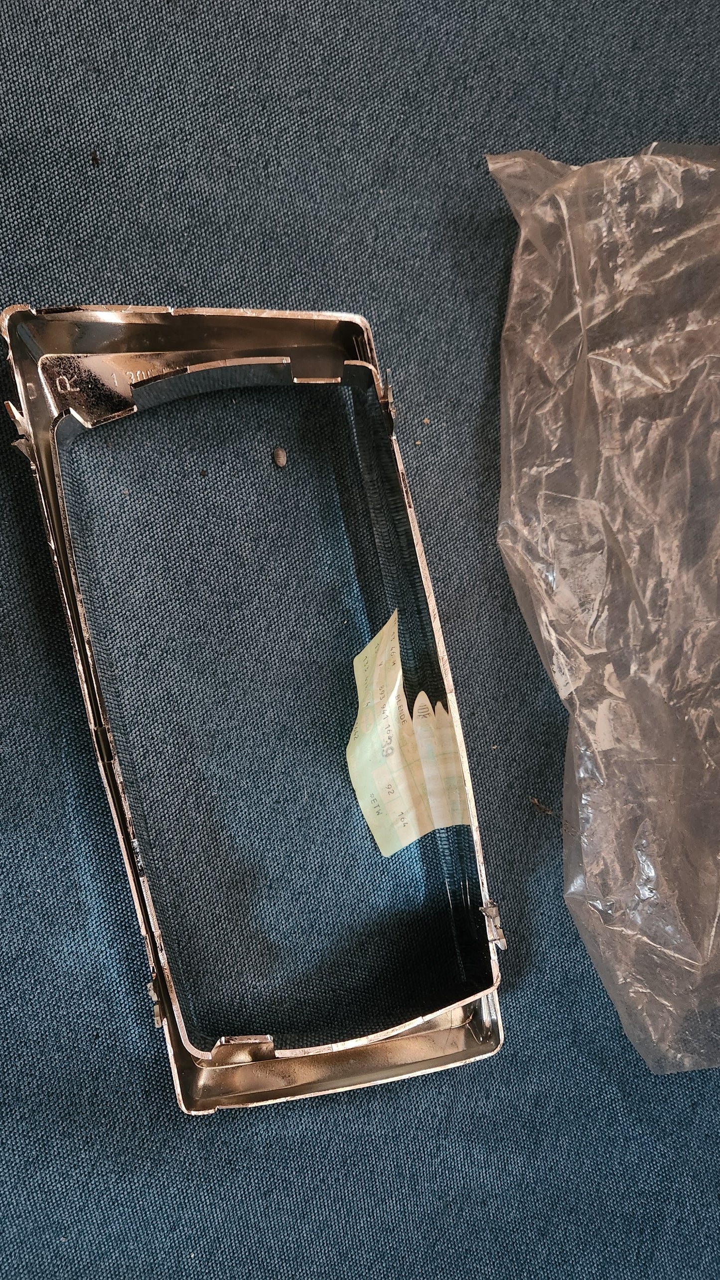 Audi 80 B3 Type 89 Headlight Cover Right Chrome 893941162 Nos A3