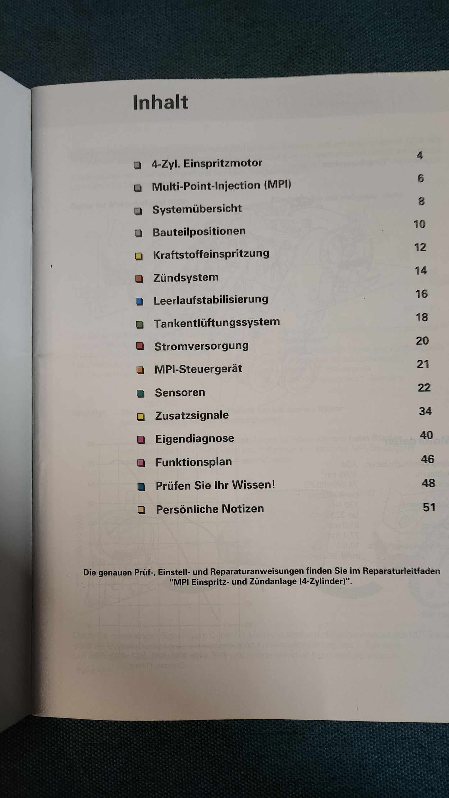 MPI for 4-cylinder engine self-study program no. 159 repair manual workshop manual