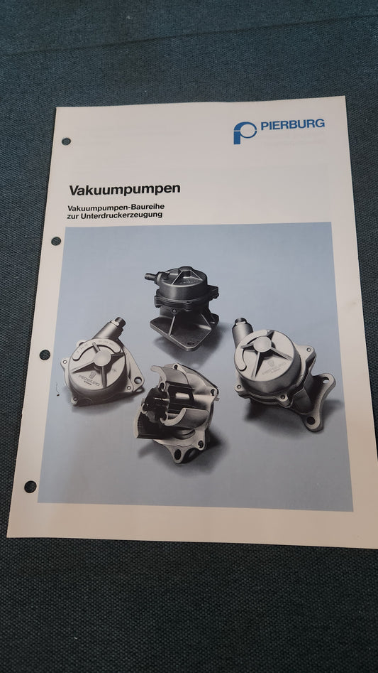 Vacuum pump series for generating negative pressure Pierburg repair manual workshop manual